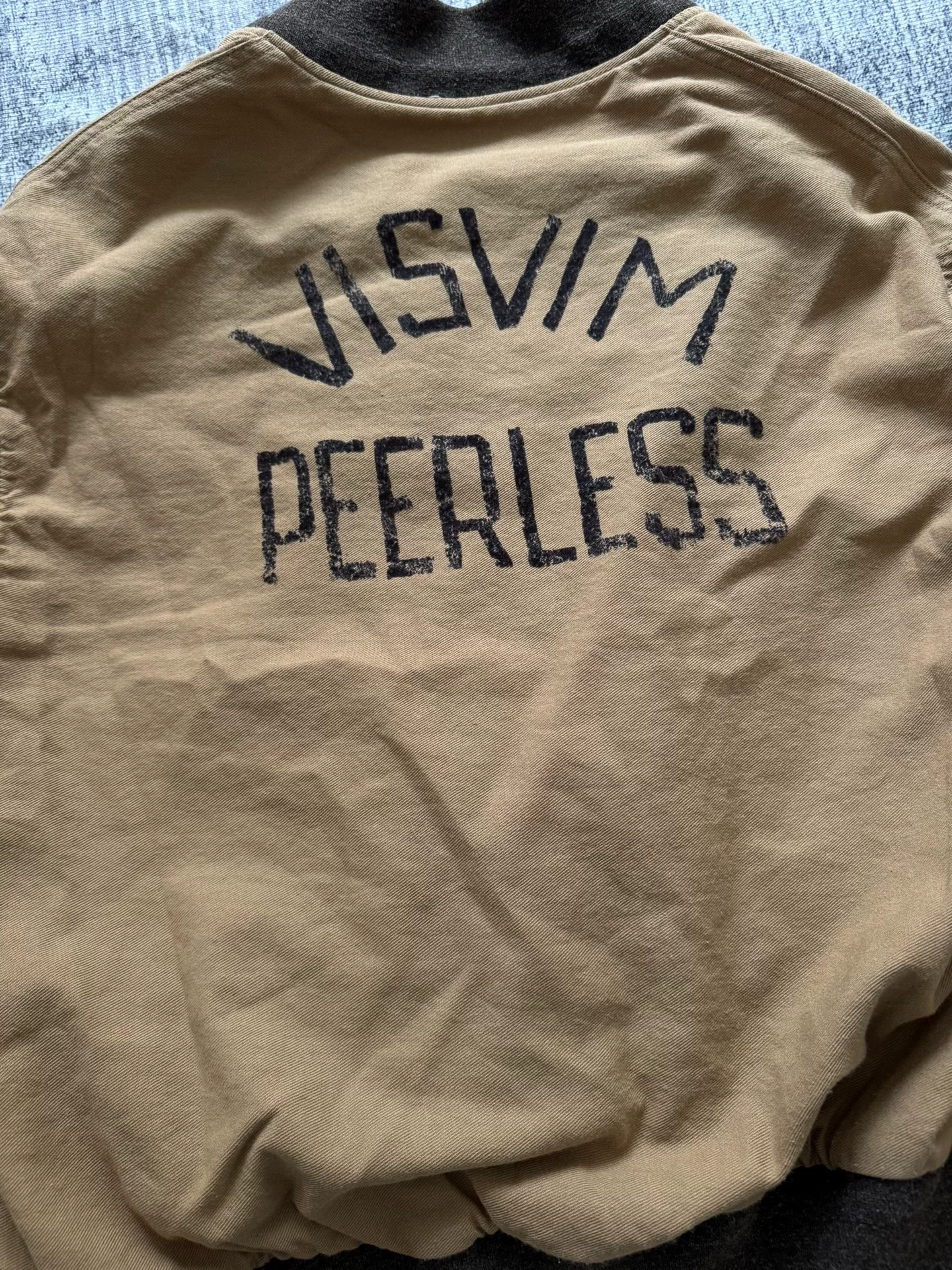 VISVIM 20AW VARSITY SB JKT Letter Logo Jacket — front
