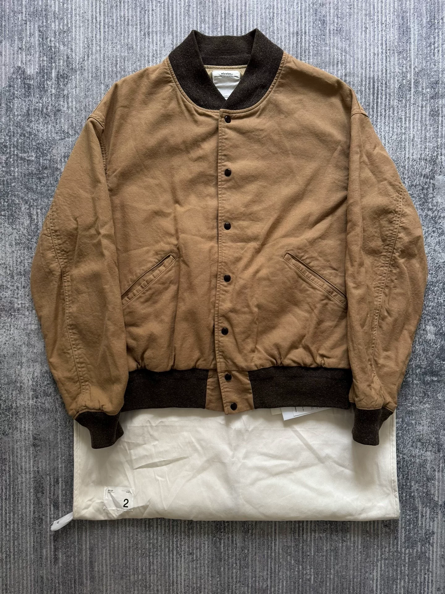 VISVIM 20AW VARSITY SB JKT Letter Logo Jacket