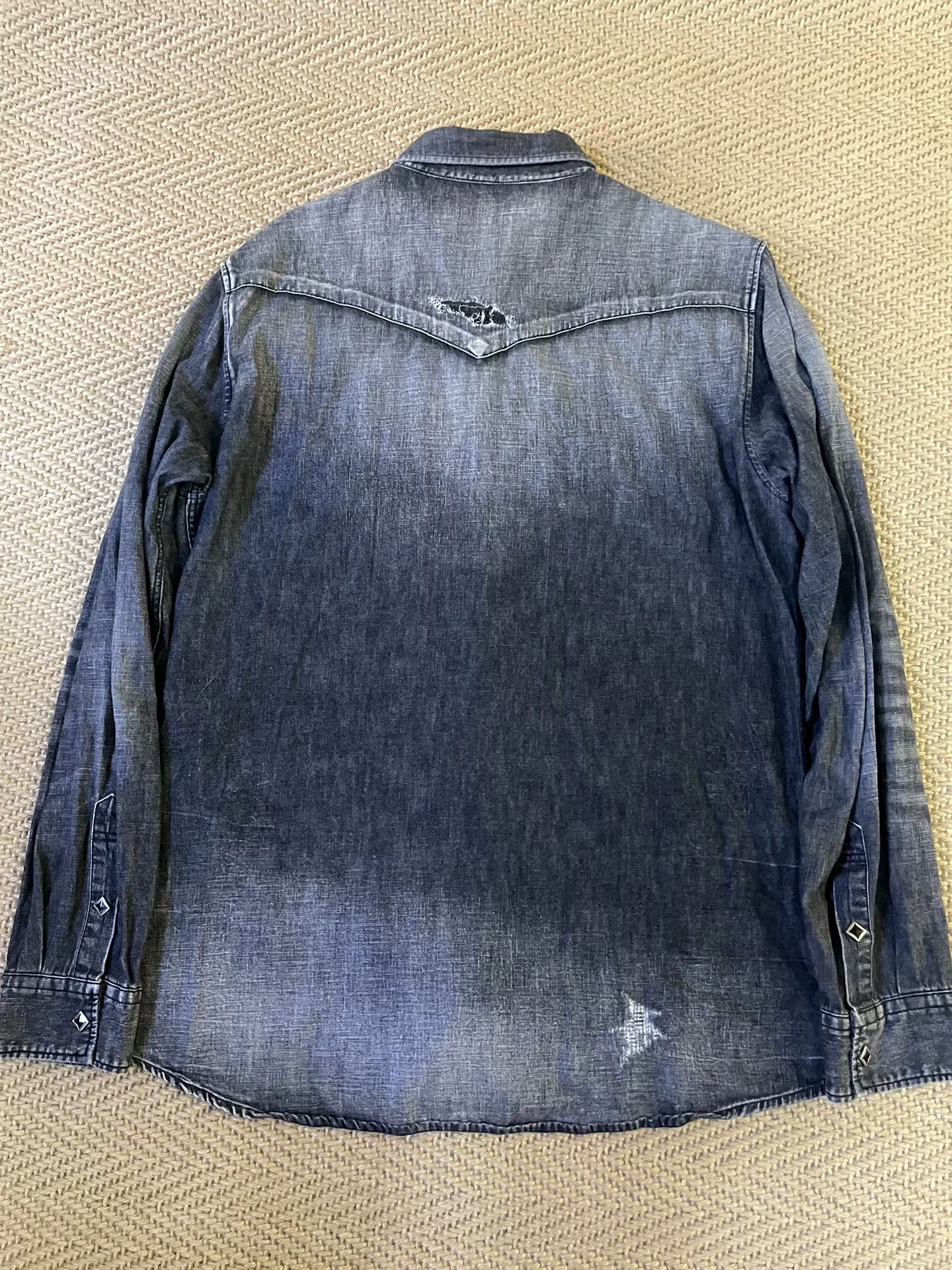 Vanquish Fragment Denim Long-Sleeve Shirt — front