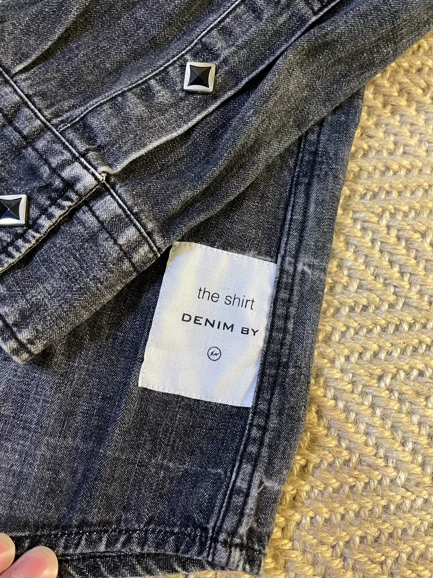 Vanquish Fragment Denim Long-Sleeve Shirt — label