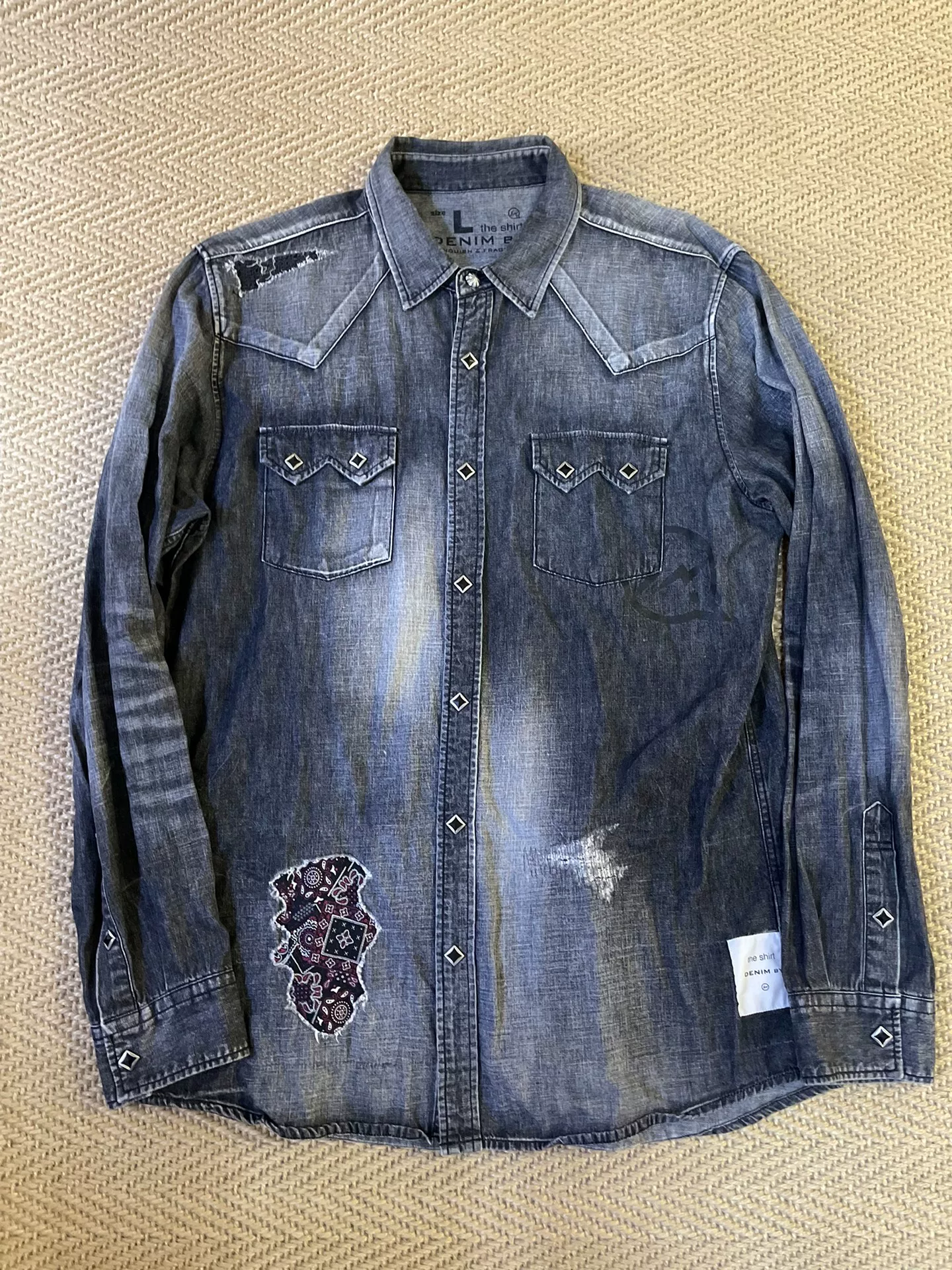 Vanquish Fragment Denim Long-Sleeve Shirt