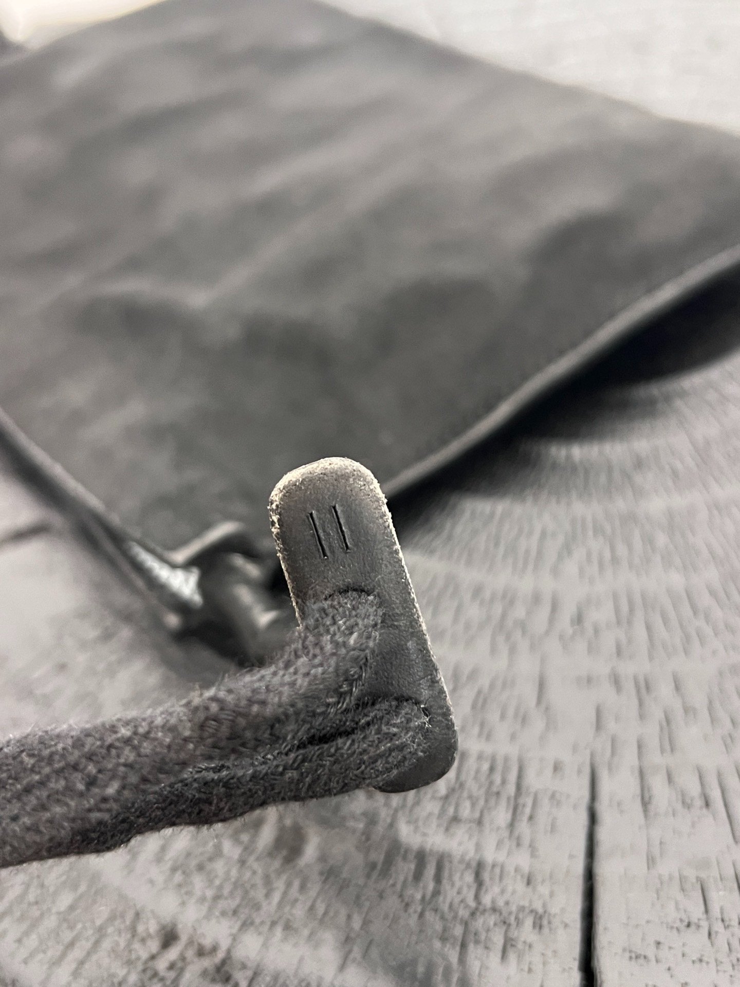 Boris Bidjan Saberi Suede Handbag — detail