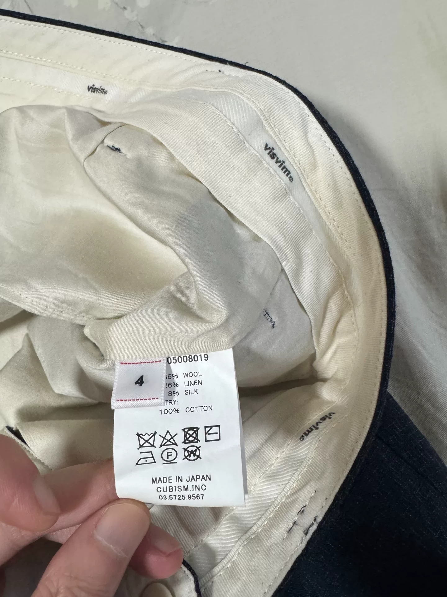 visvim 24SS MCCloud Slacks — label