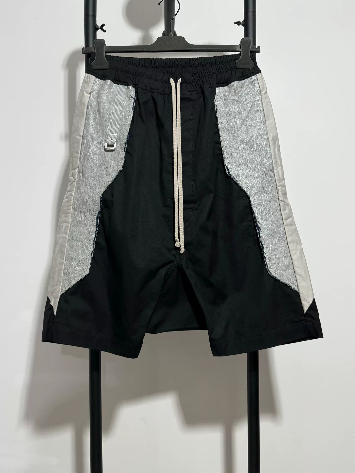 Rick Owens Black Side Panel Shorts