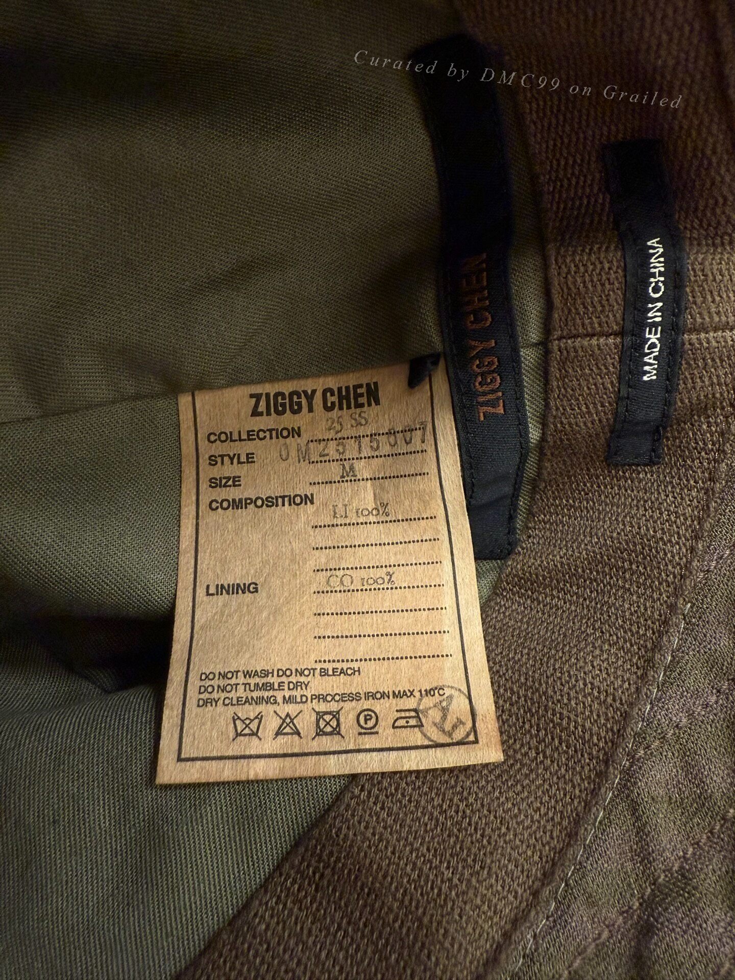 ZIGGY CHEN 25SS Product — back