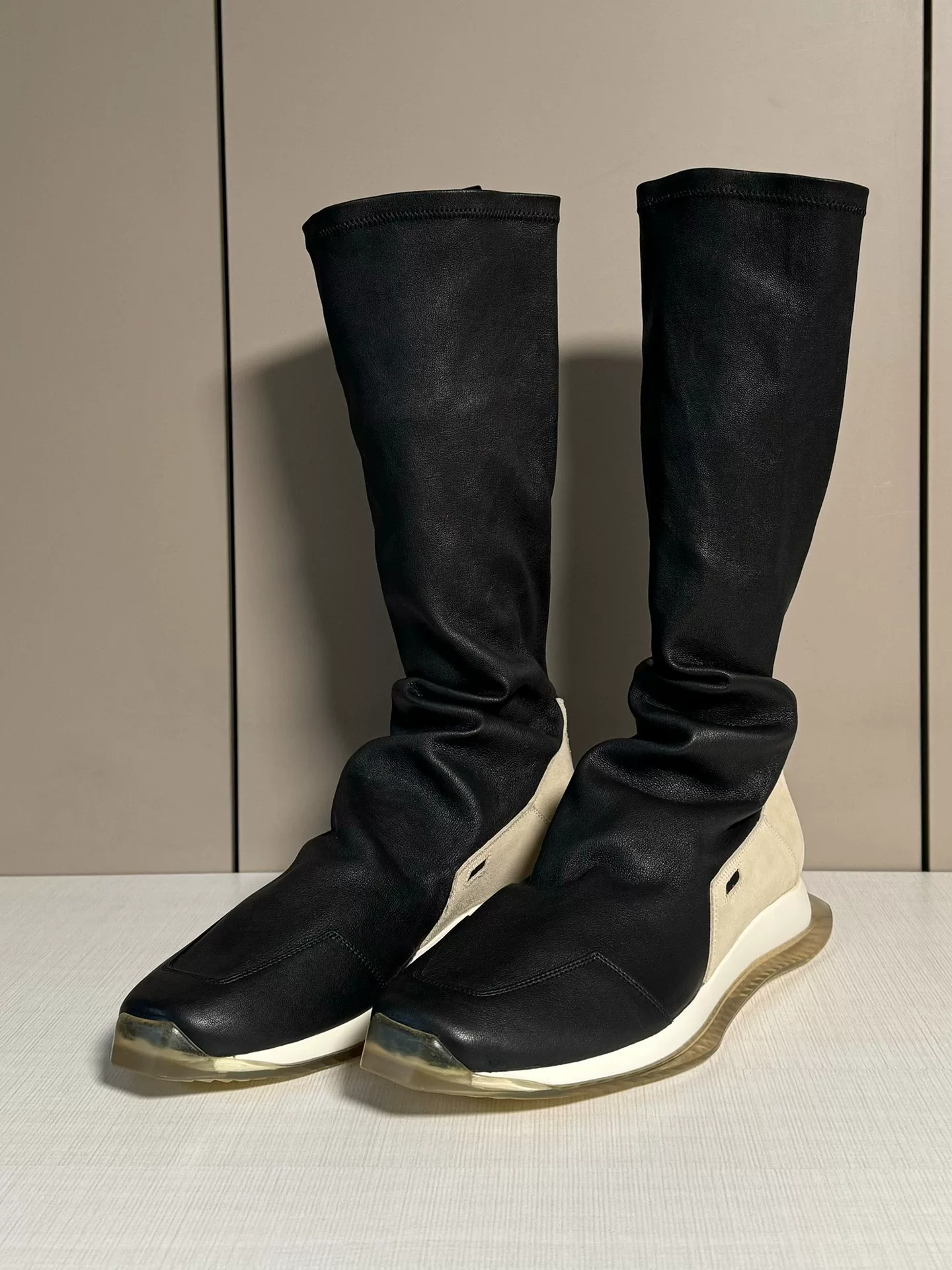 Rick Owens Oblique Runner Stretch Sock Tank Boots