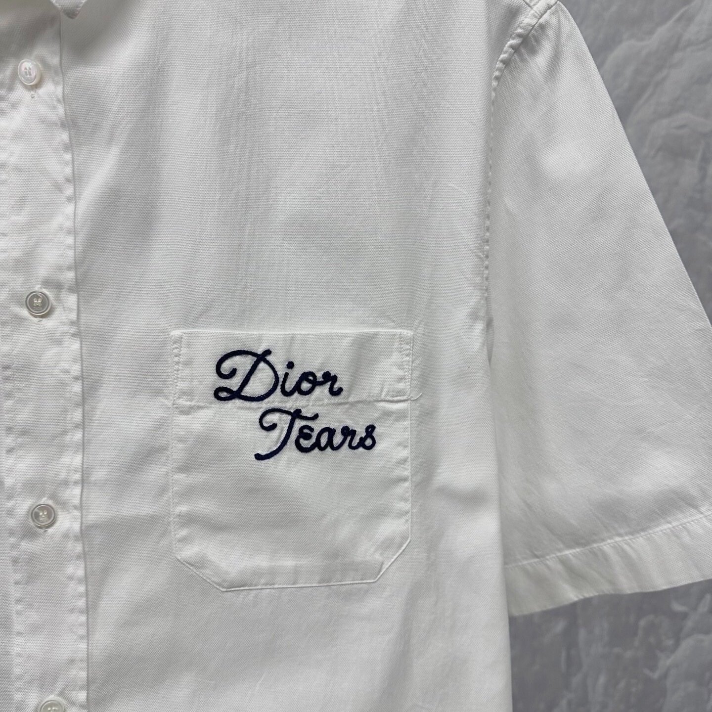 Dior Tears SS24 Short-Sleeve Shirt — detail