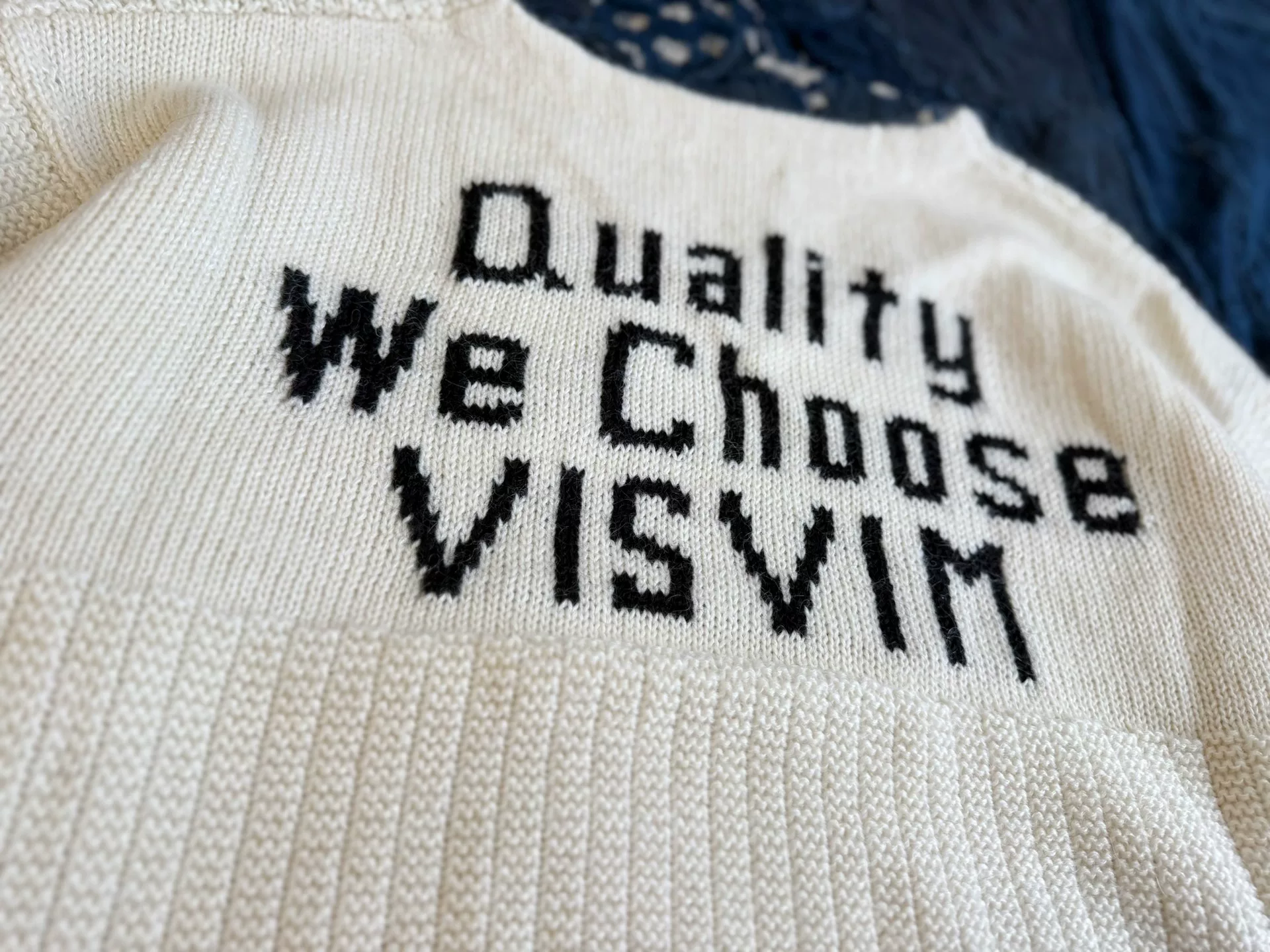 Visvim 25SS Boatneck Mohair Wool Knit — detail