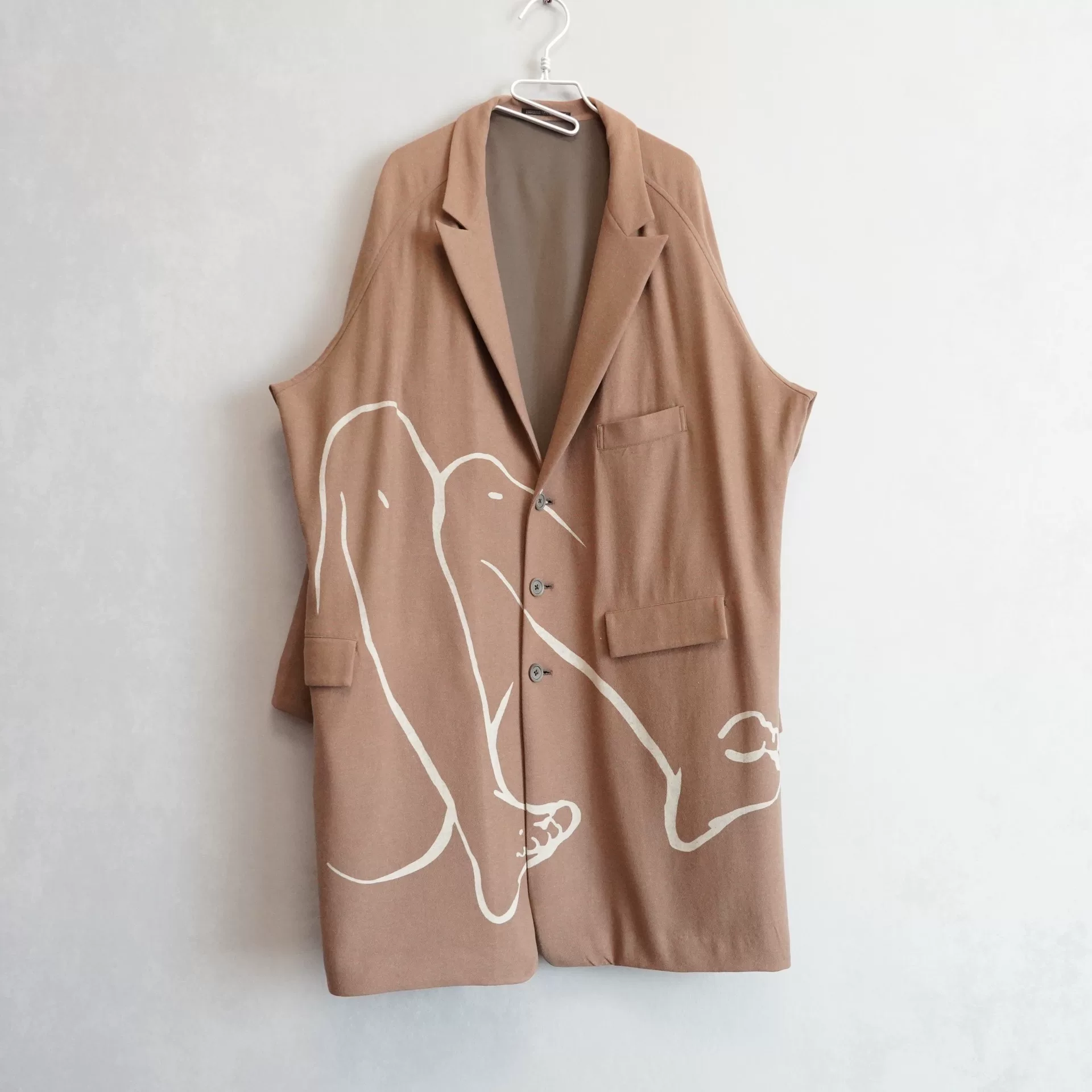 Yohji Yamamoto 17AW Brown Long Jacket — front