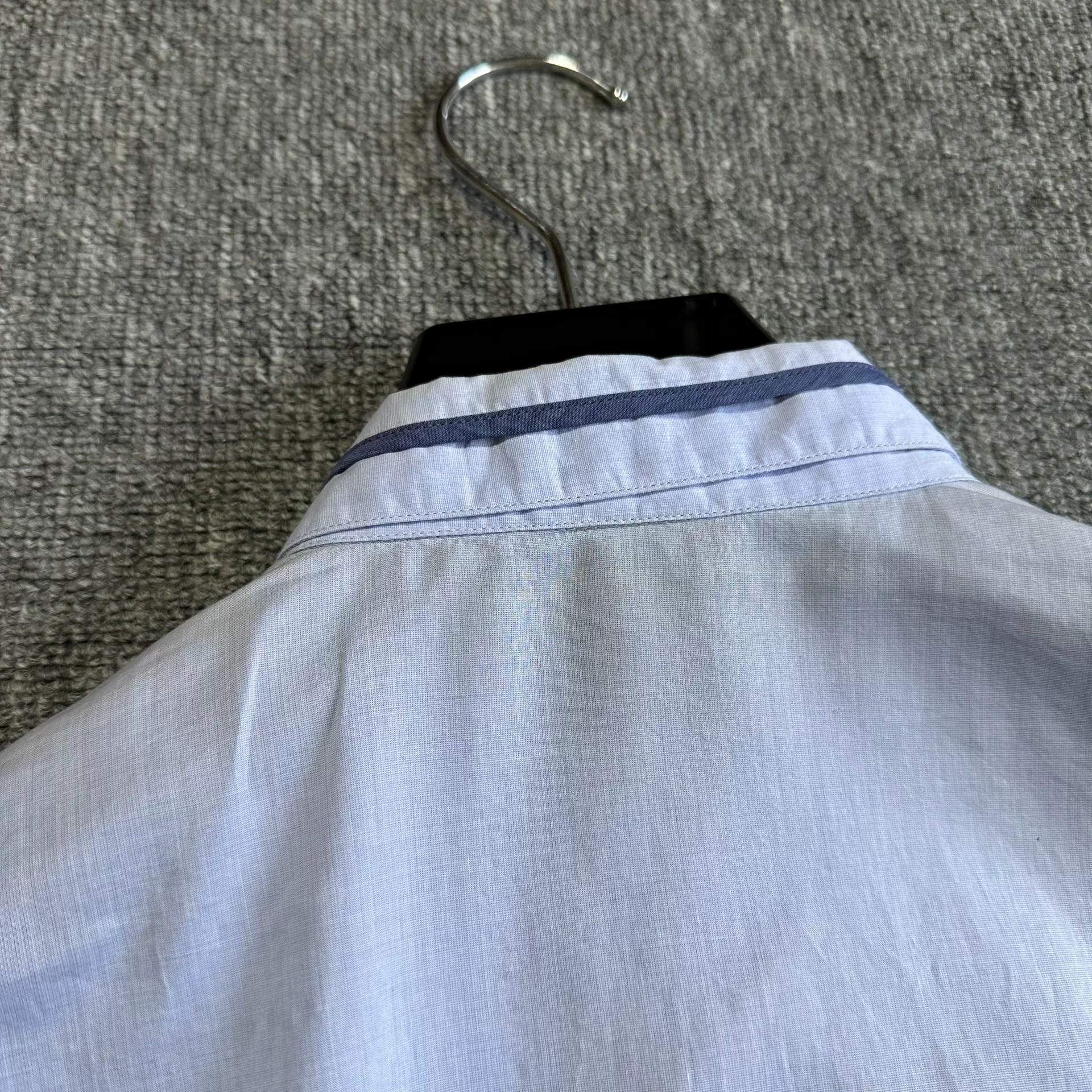 Dior Light Blue Collar Panel Shirt — back
