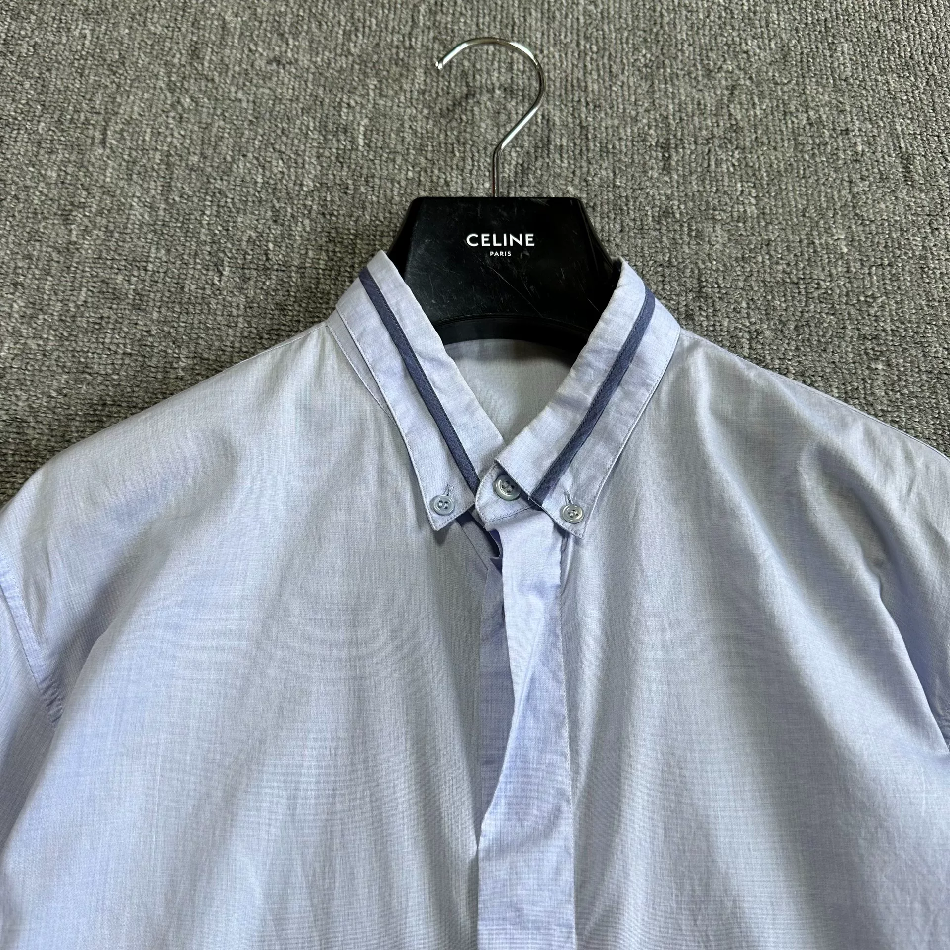 Dior Light Blue Collar Panel Shirt — front