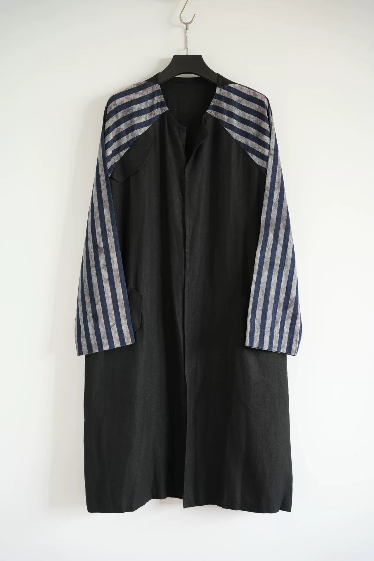 Yohji Yamamoto 18SS Striped Sleeve Linen Coat