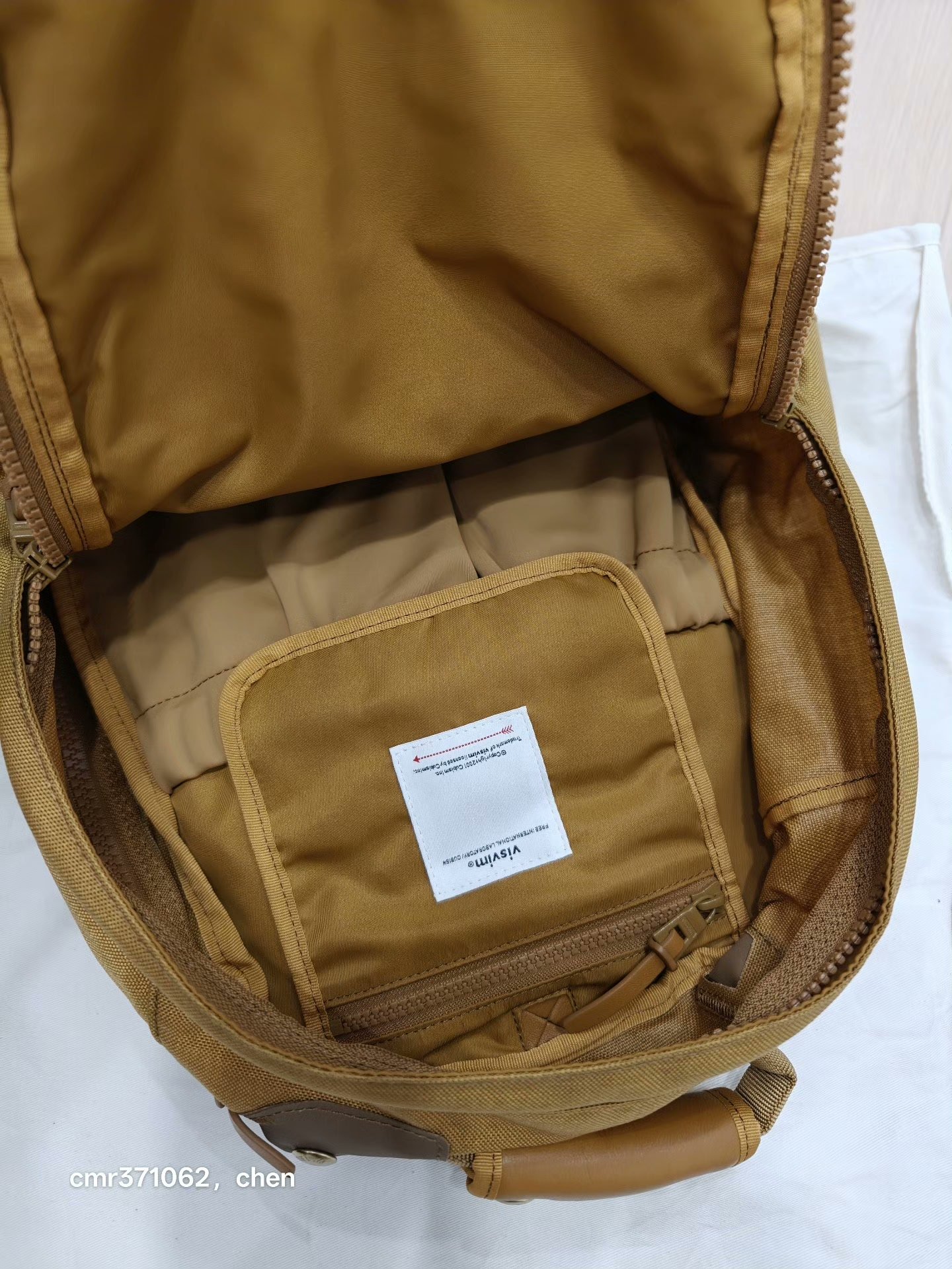 visvim 25SS Cordura 22L Backpack — label