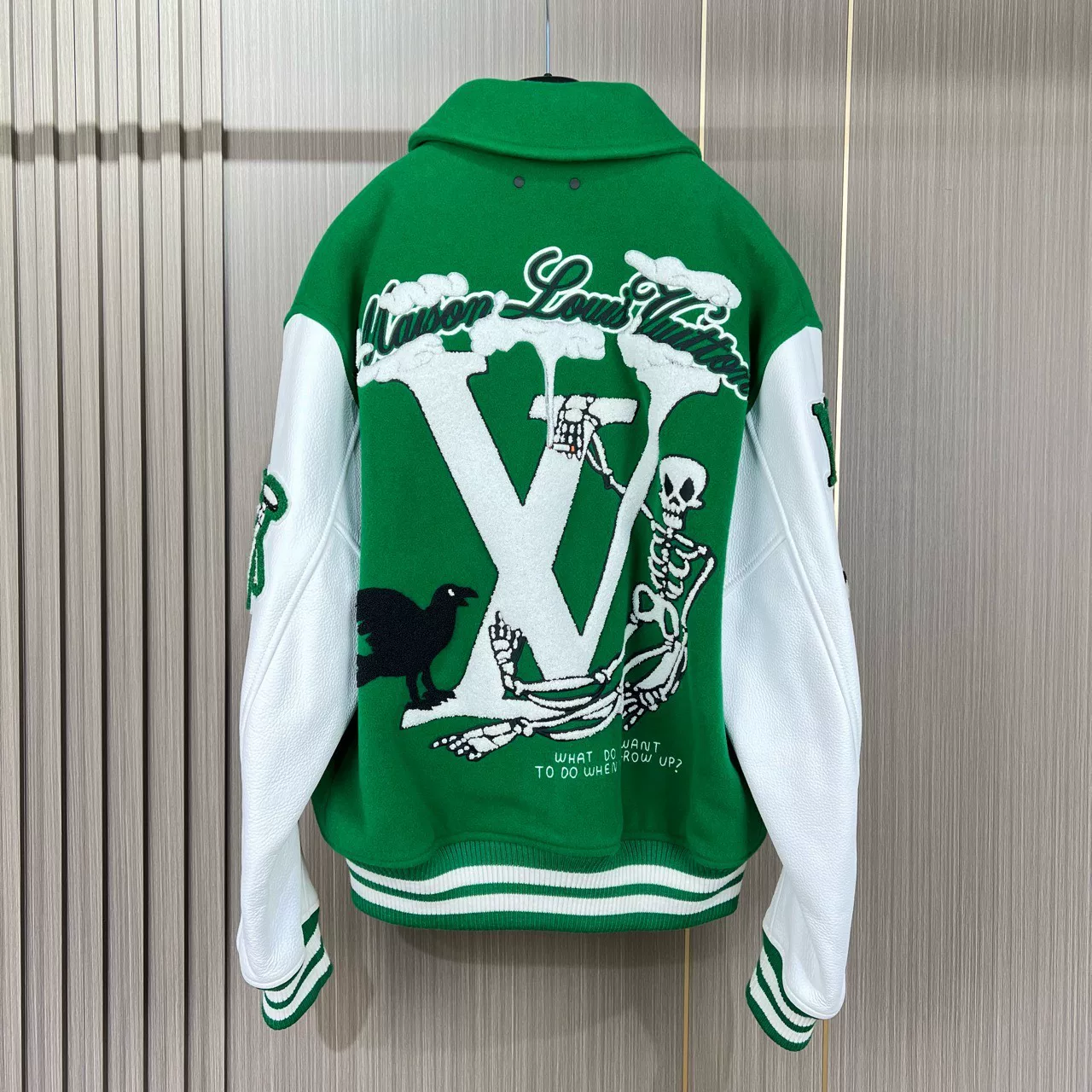 Louis Vuitton LV Embroidered Varsity Jacket — front