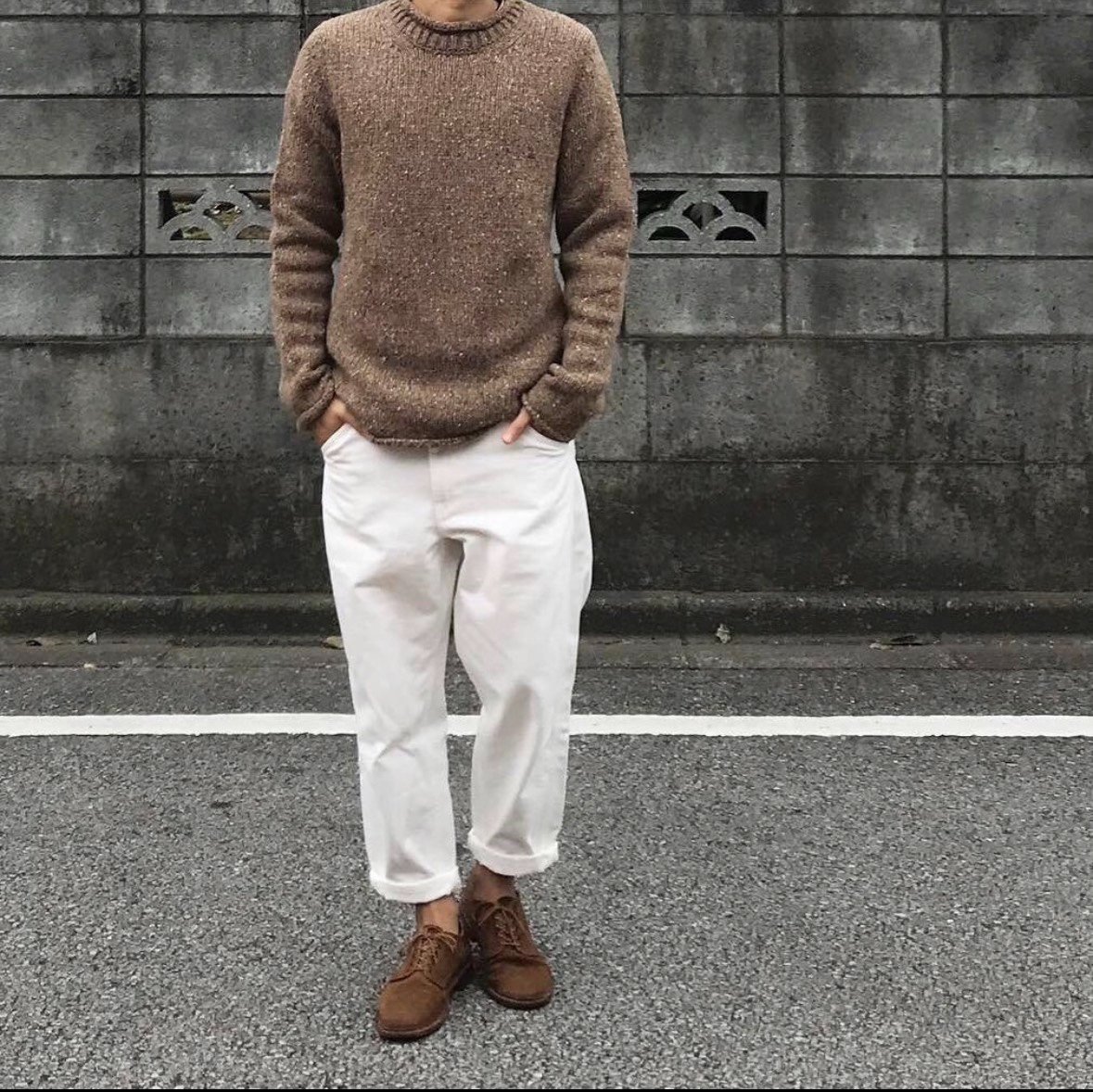 RED CLOUD 0914-LW White Casual Pants