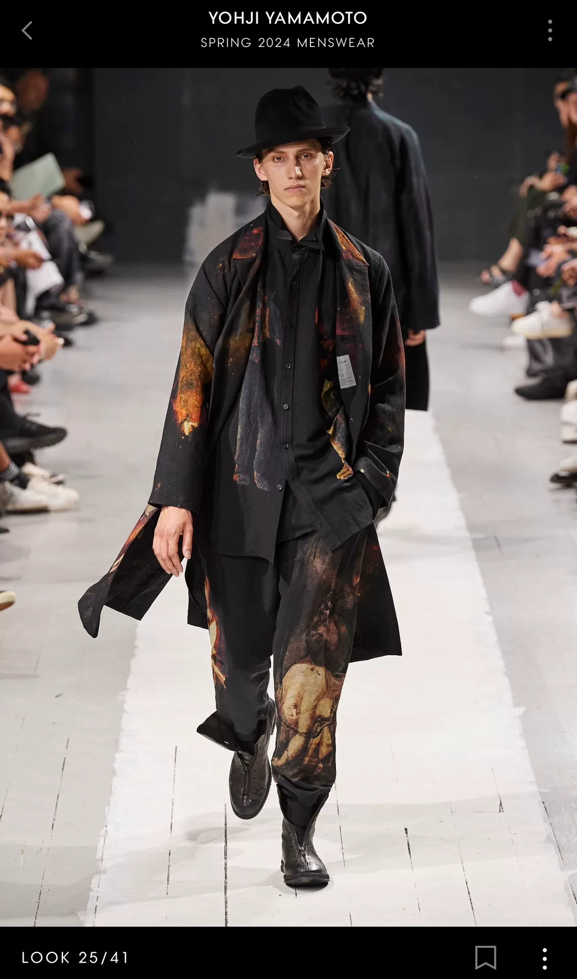 Yohji Yamamoto 24SS Oil Painting Coat — back