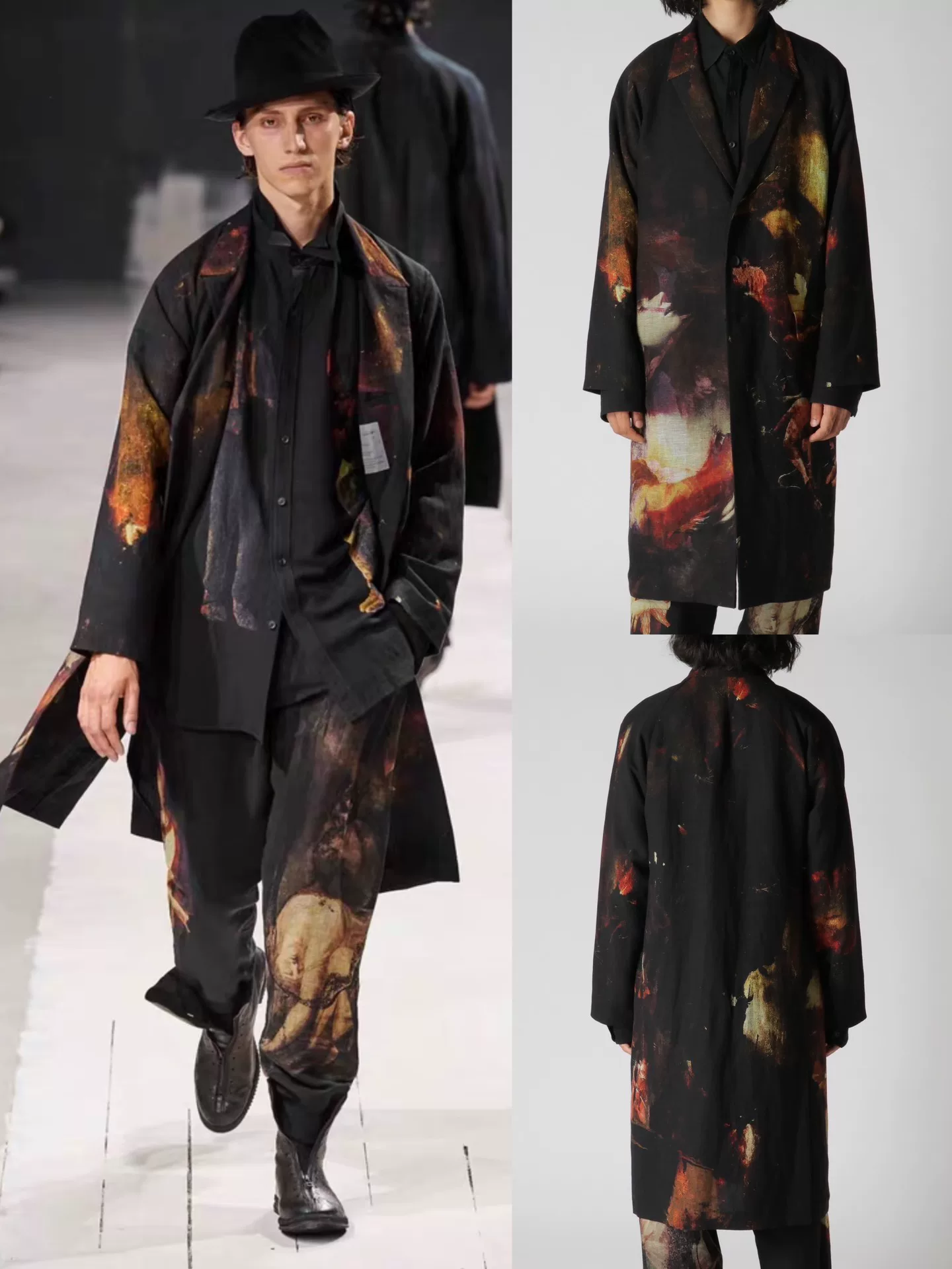 Yohji Yamamoto 24SS Oil Painting Coat — detail