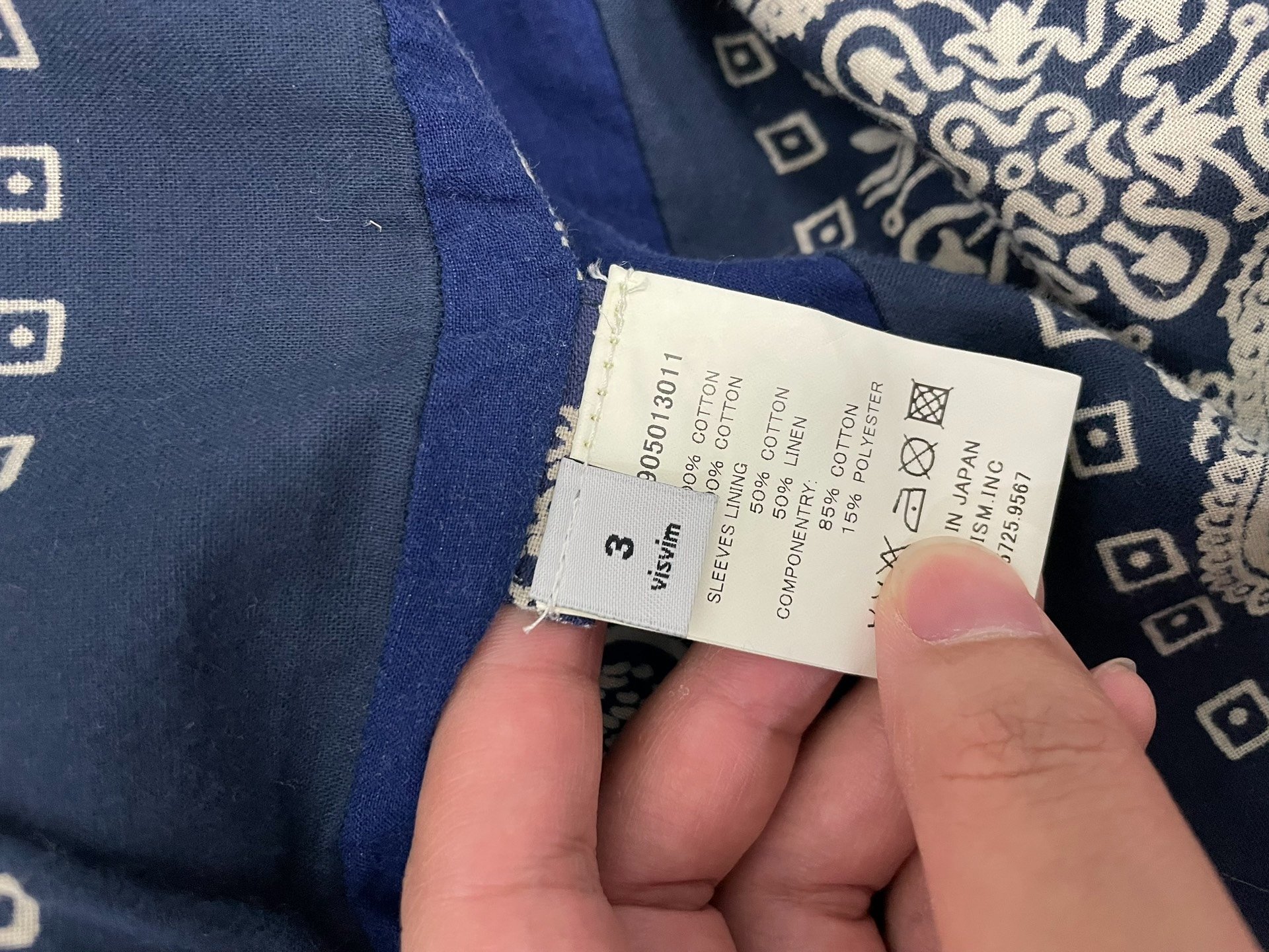 VISVIM ICT LIEUTENANT Navy Coat — detail