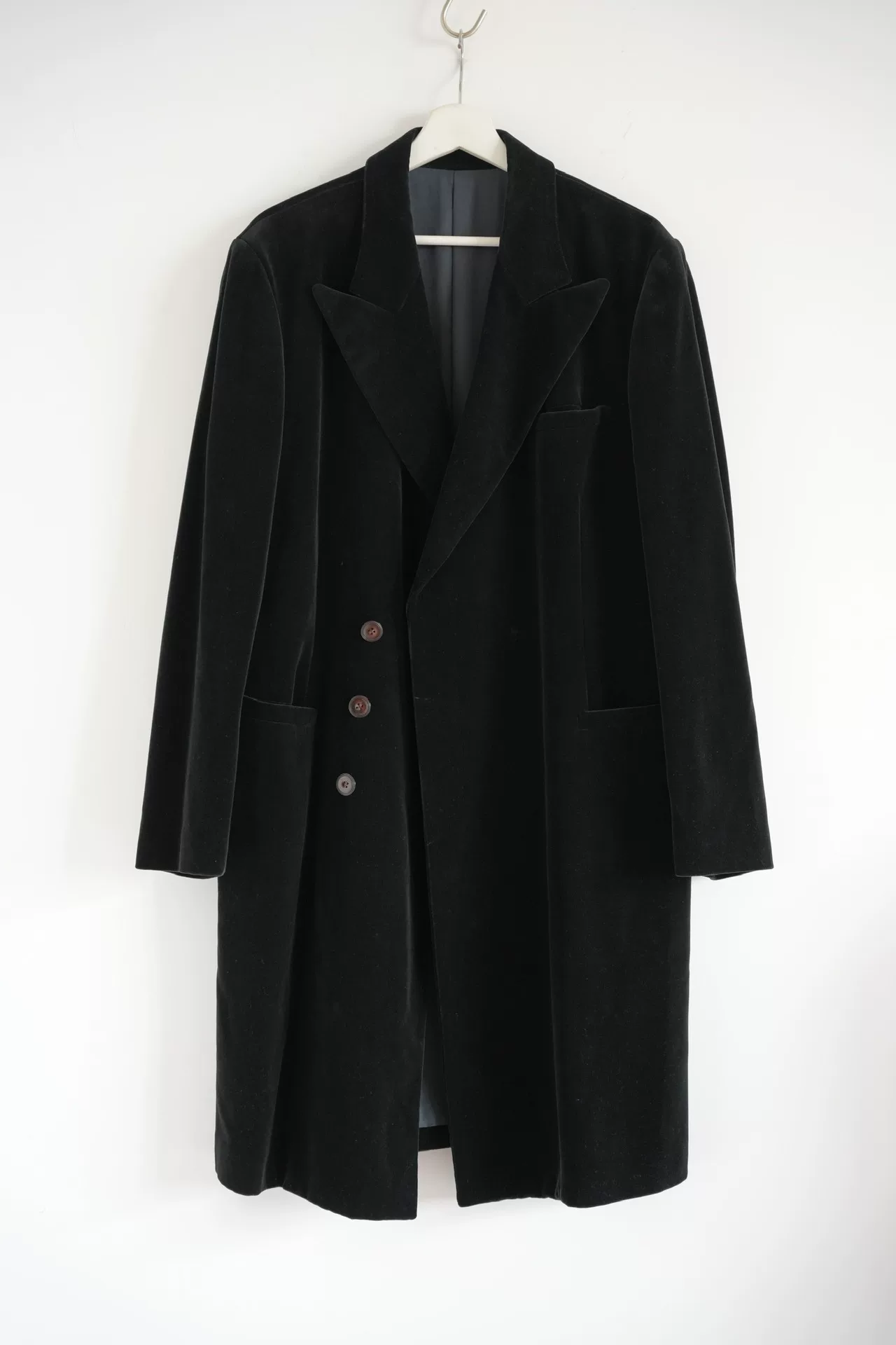 Jean Paul Gaultier Velvet Diagonal Coat