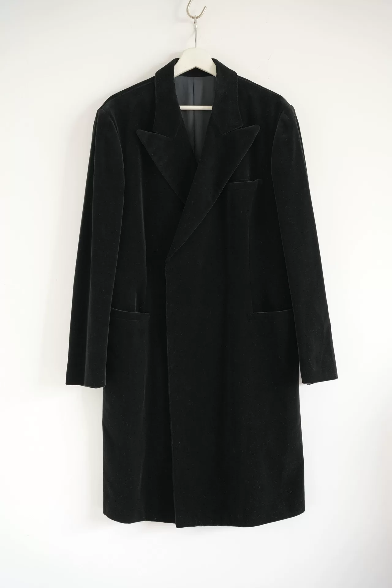 Jean Paul Gaultier Velvet Diagonal Coat — front