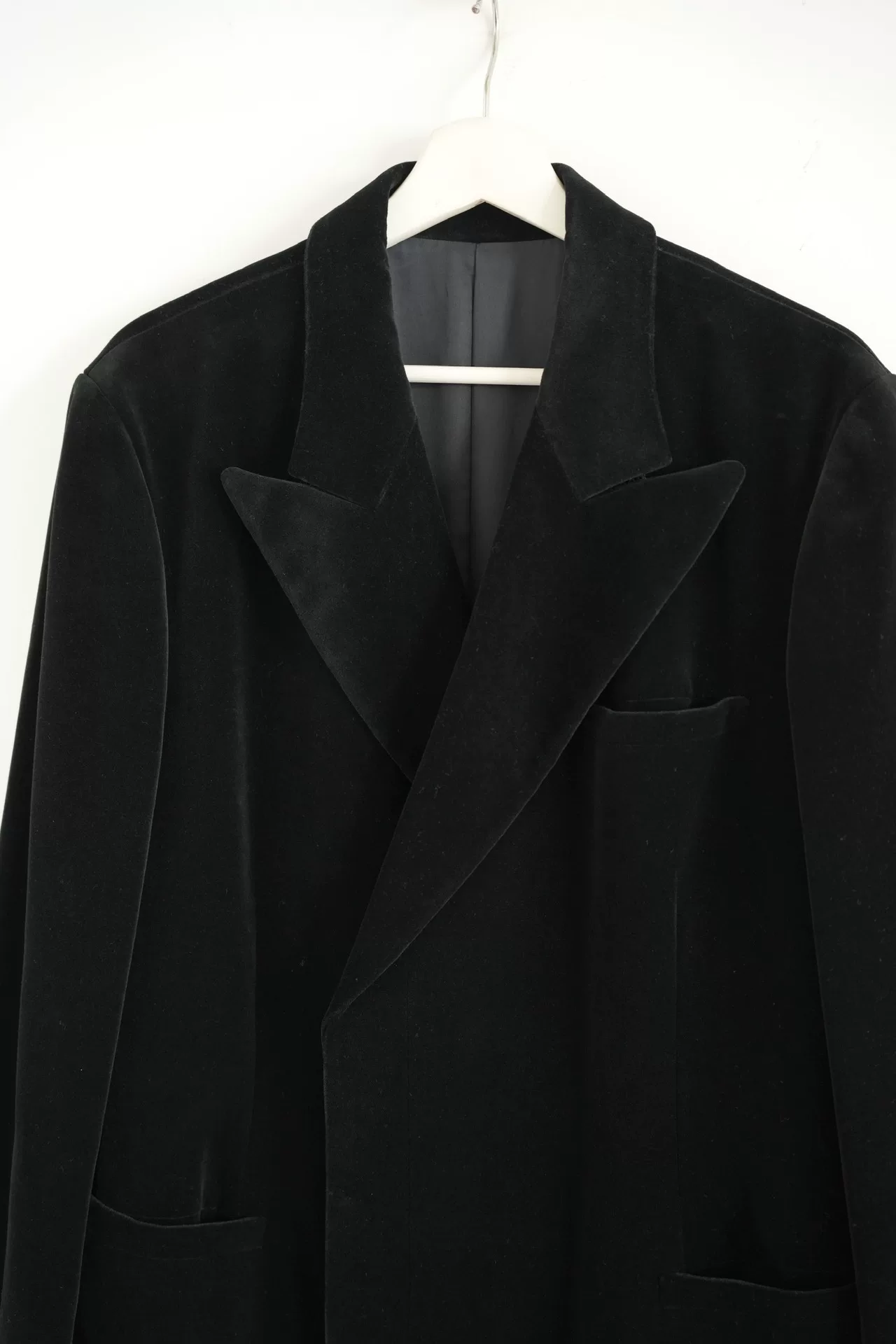 Jean Paul Gaultier Velvet Diagonal Coat — back