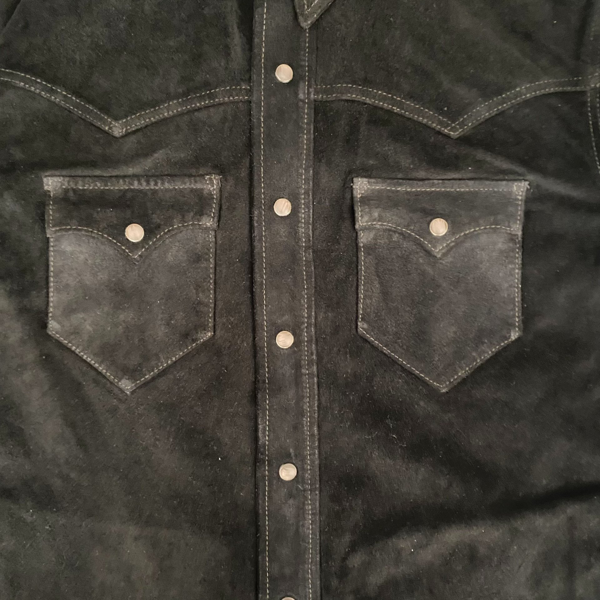 Ralph Lauren RRL Western Leather Shirt — label