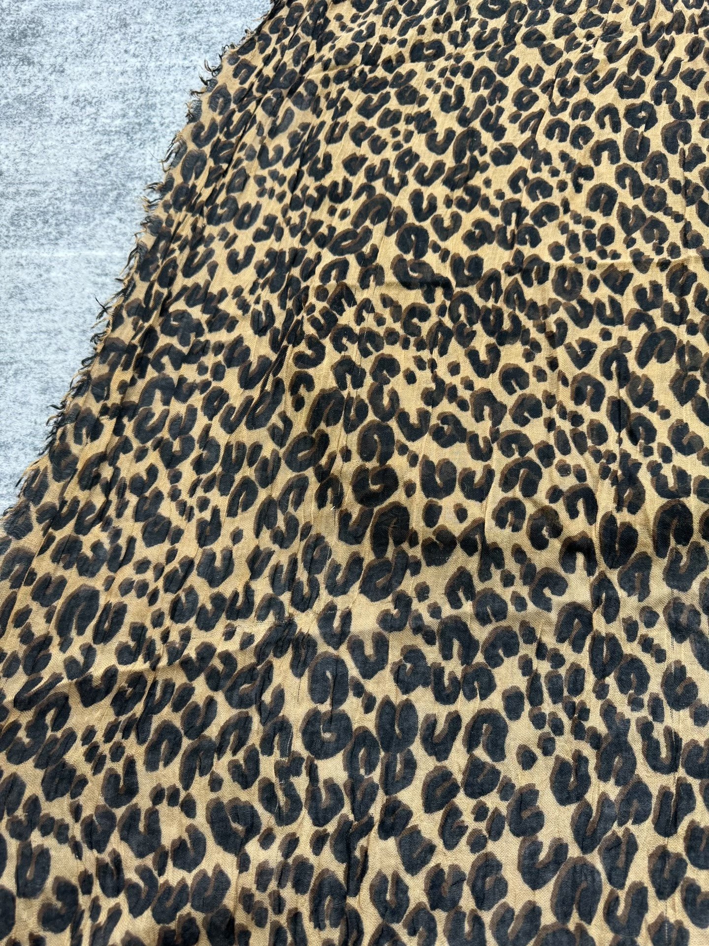 Louis Vuitton Leopard Oversized Shawl Scarf — back