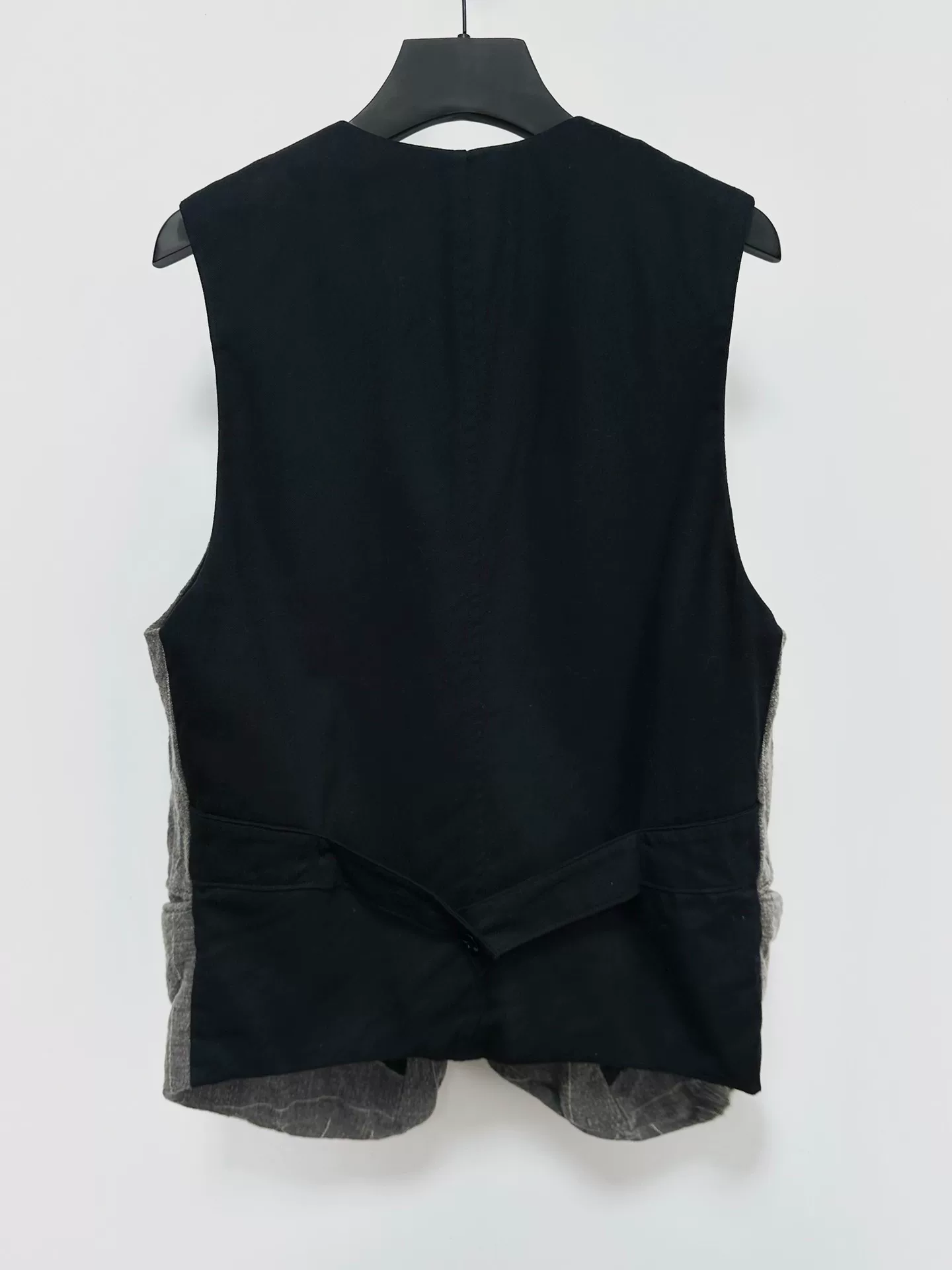 Andrew Driftwood Silk Wool Vintage Cotton Vest — detail