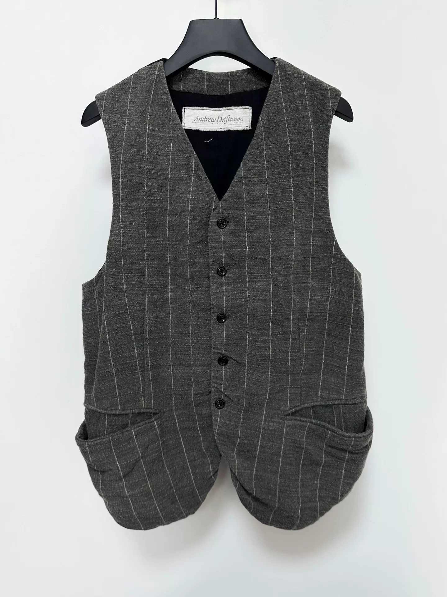 Andrew Driftwood Silk Wool Vintage Cotton Vest