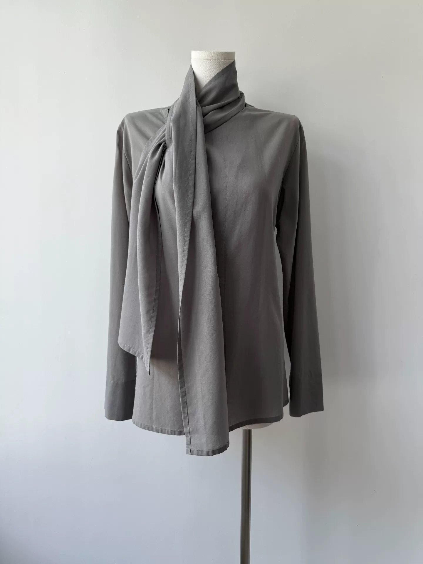 Yohji Yamamoto Cold Gray Multi-Way Collar Shirt