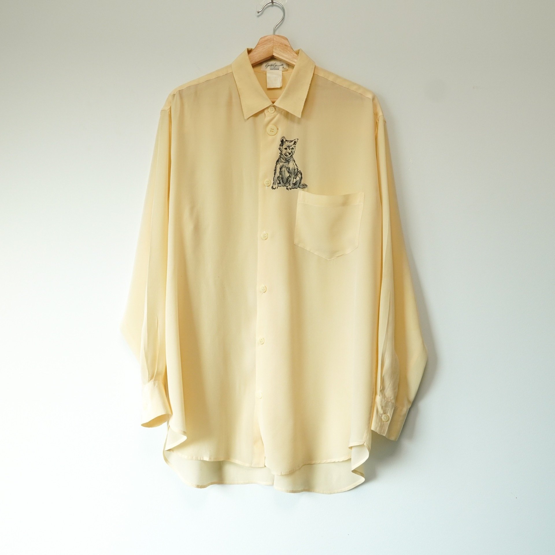 Yohji Yamamoto 1990SS Silk Dog Shirt — front