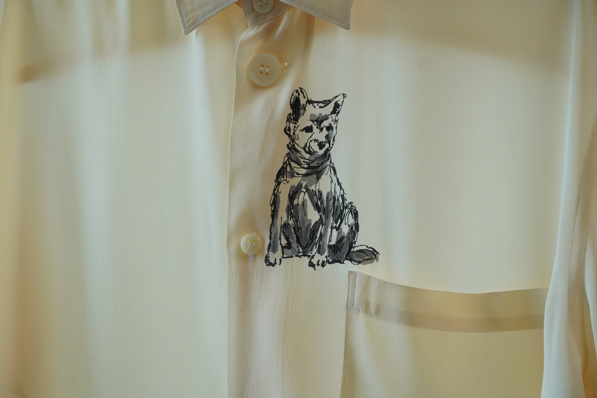 Yohji Yamamoto 1990SS Silk Dog Shirt