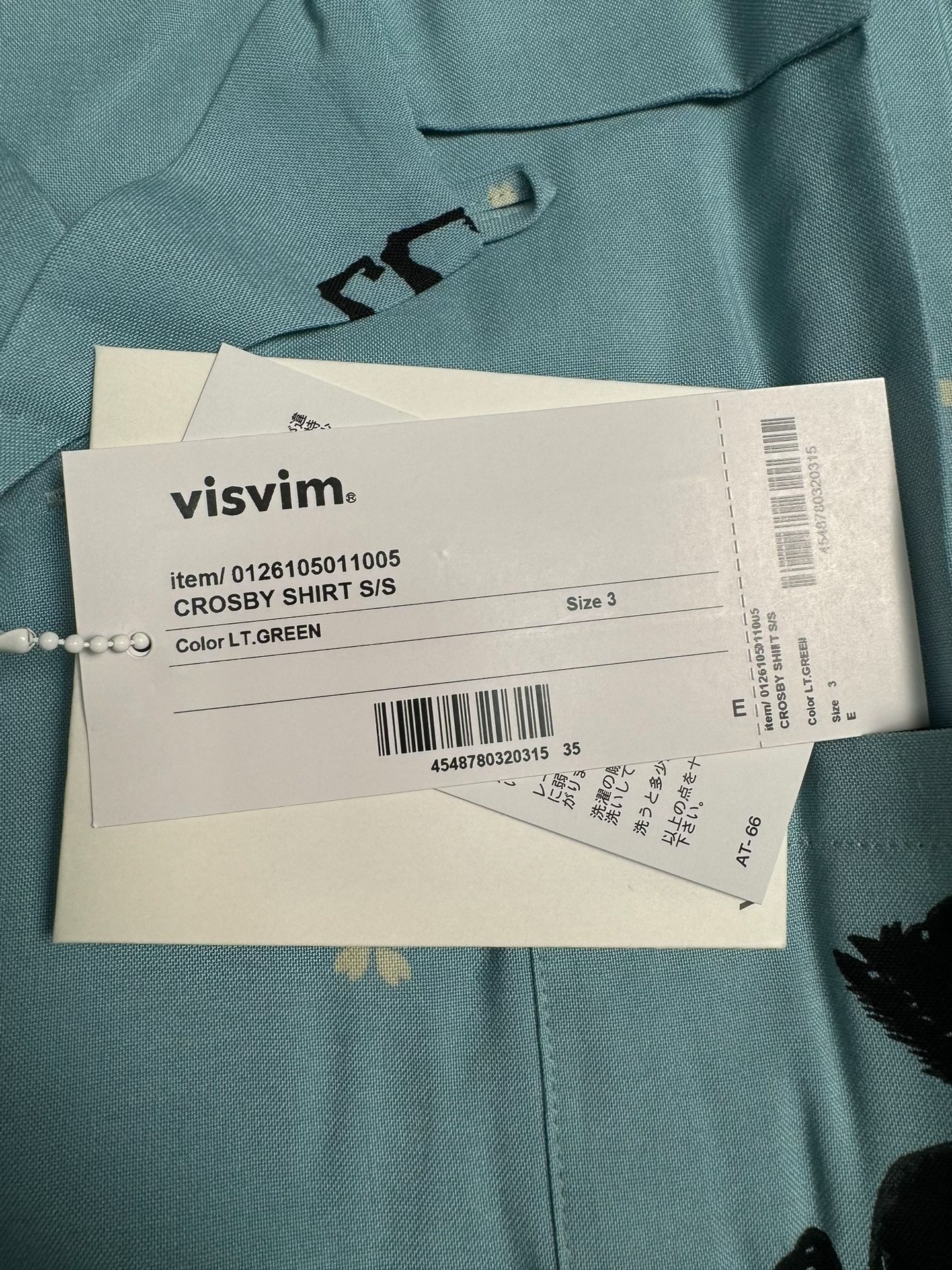 VISVIM 26SS CROSBY S/S Shirt — label