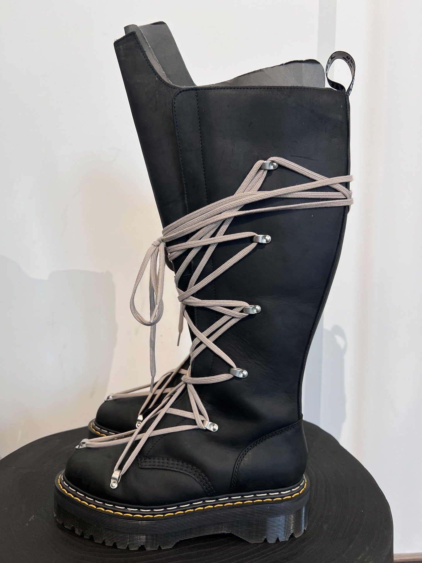 Rick Owens x Dr.Martens High-Top Boots — detail