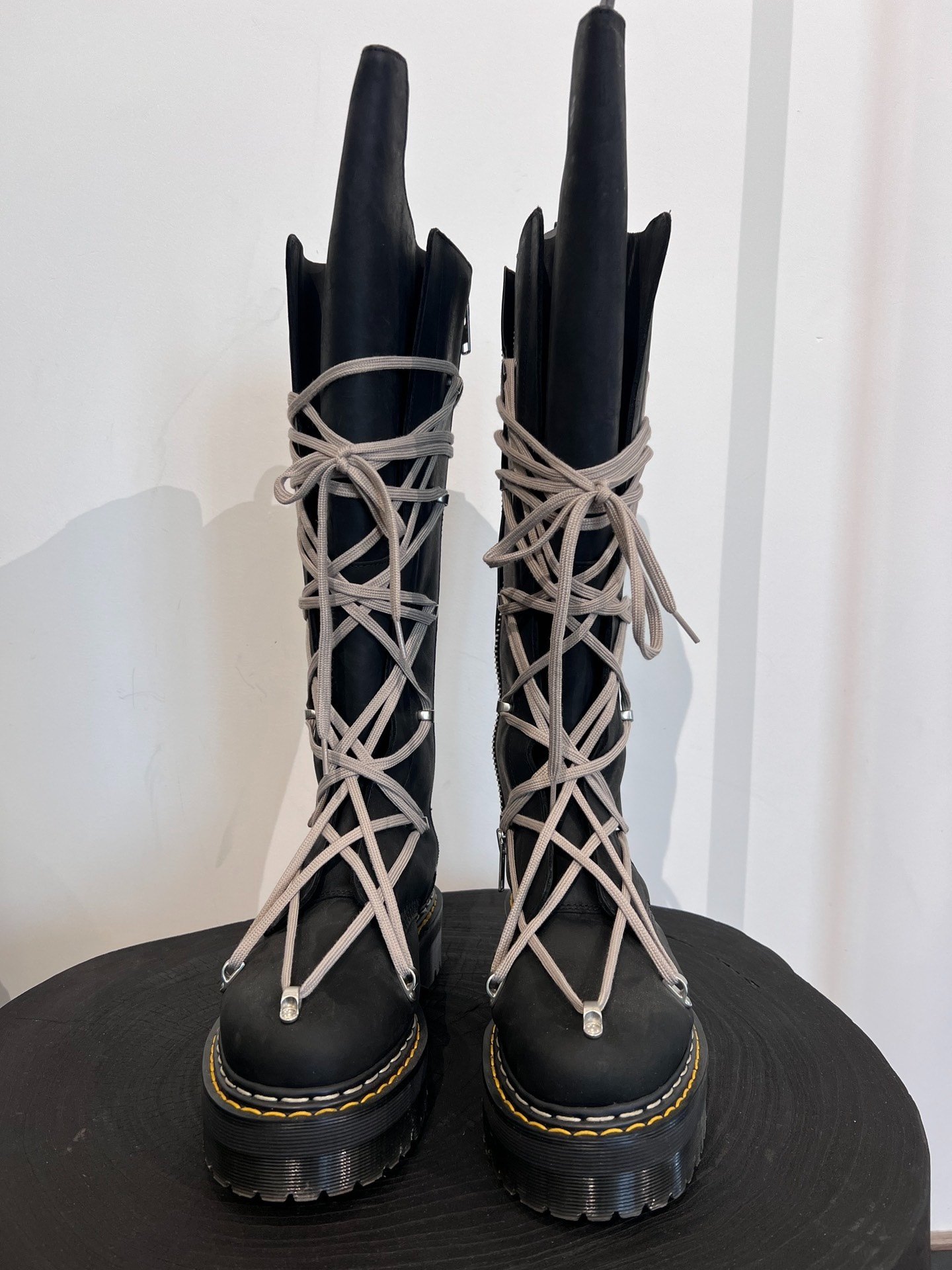 Rick Owens x Dr.Martens High-Top Boots — front