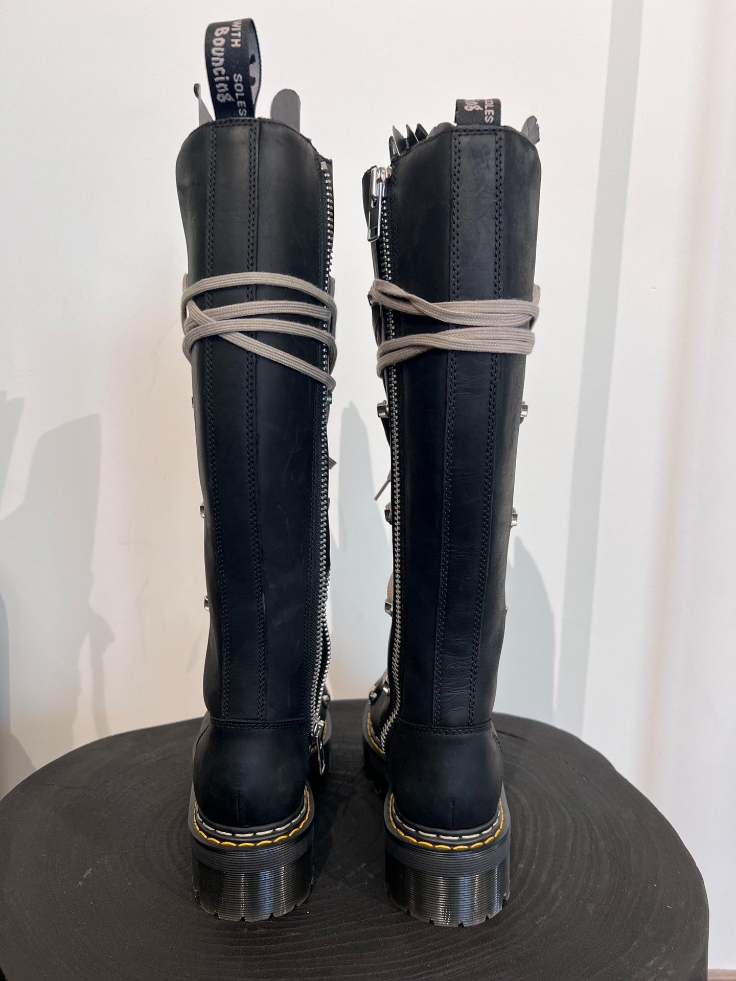 Rick Owens x Dr.Martens High-Top Boots — back