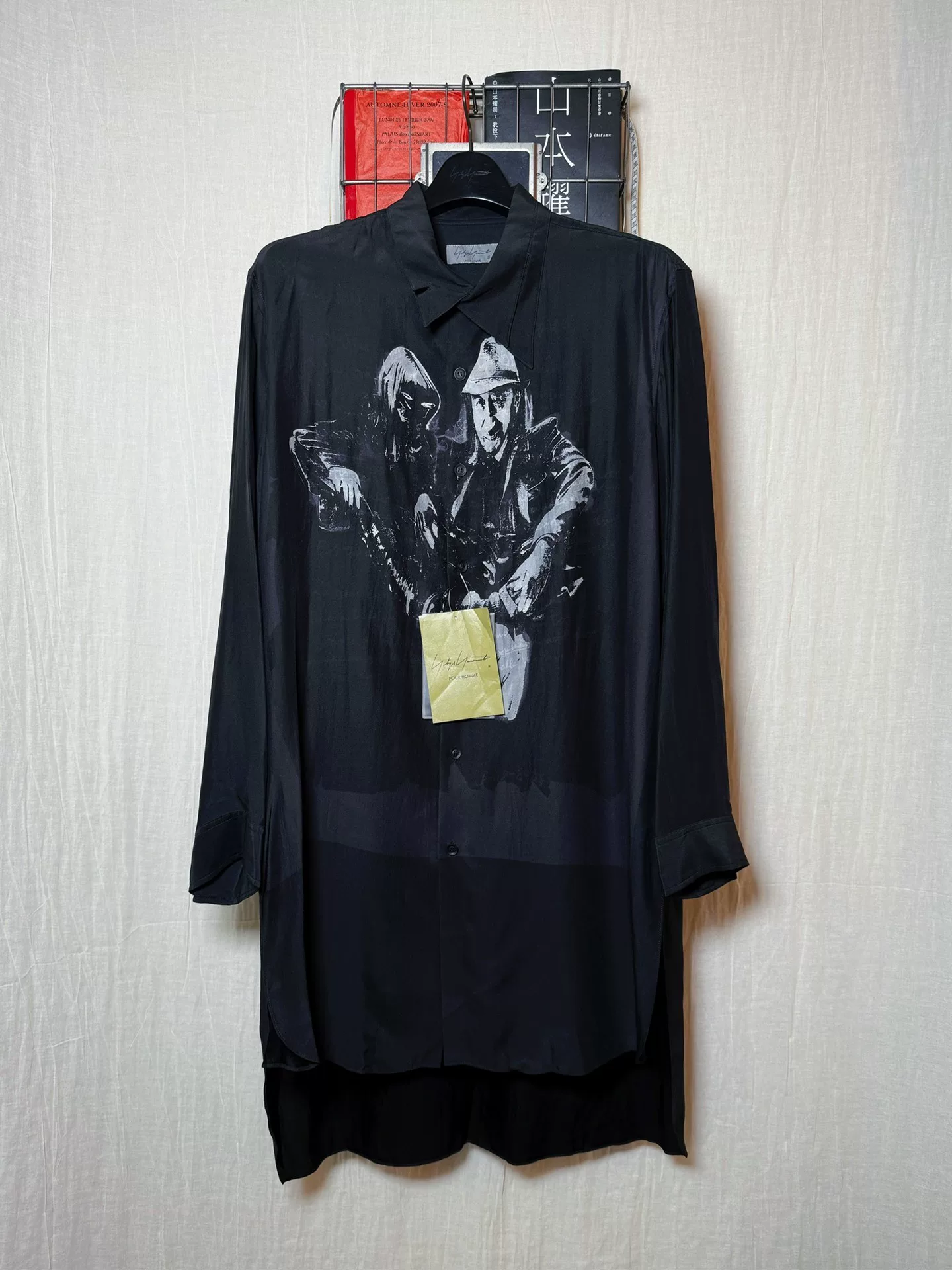 Yohji Yamamoto 22AW Silk Graphic Shirt — back