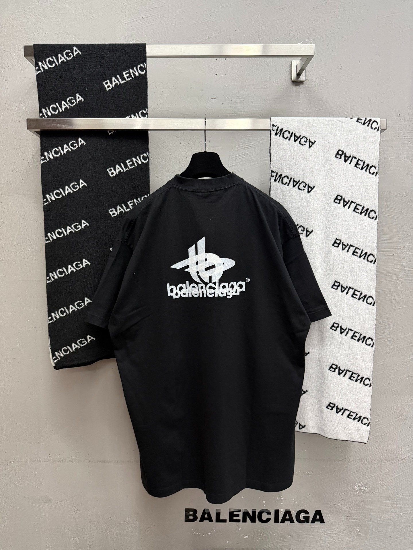 Balenciaga Phantom Logo Short Sleeve T-Shirt — detail