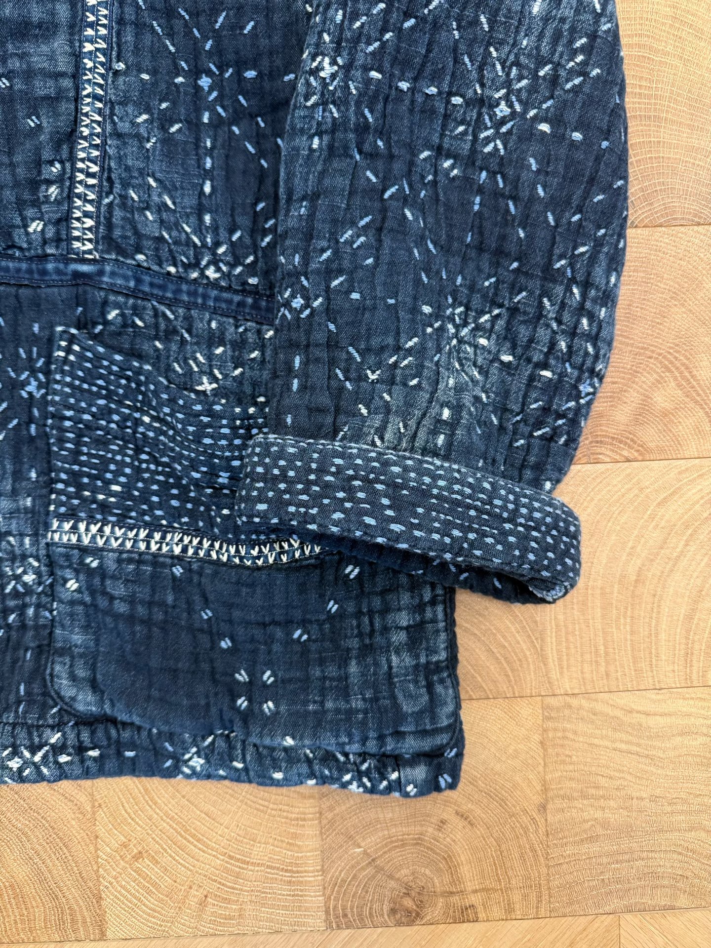 PorterClassic Starry Sashiko Patchwork Jacket — front