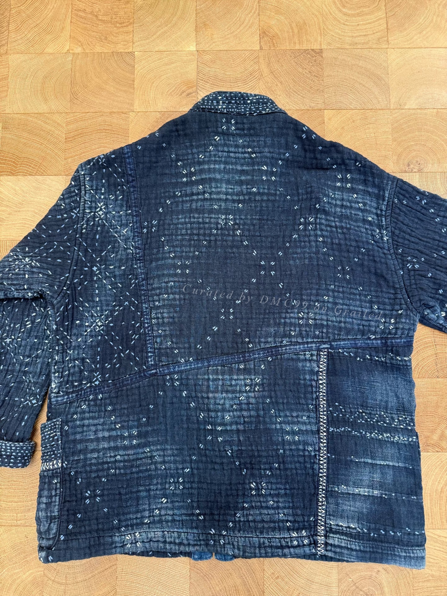 PorterClassic Starry Sashiko Patchwork Jacket — label