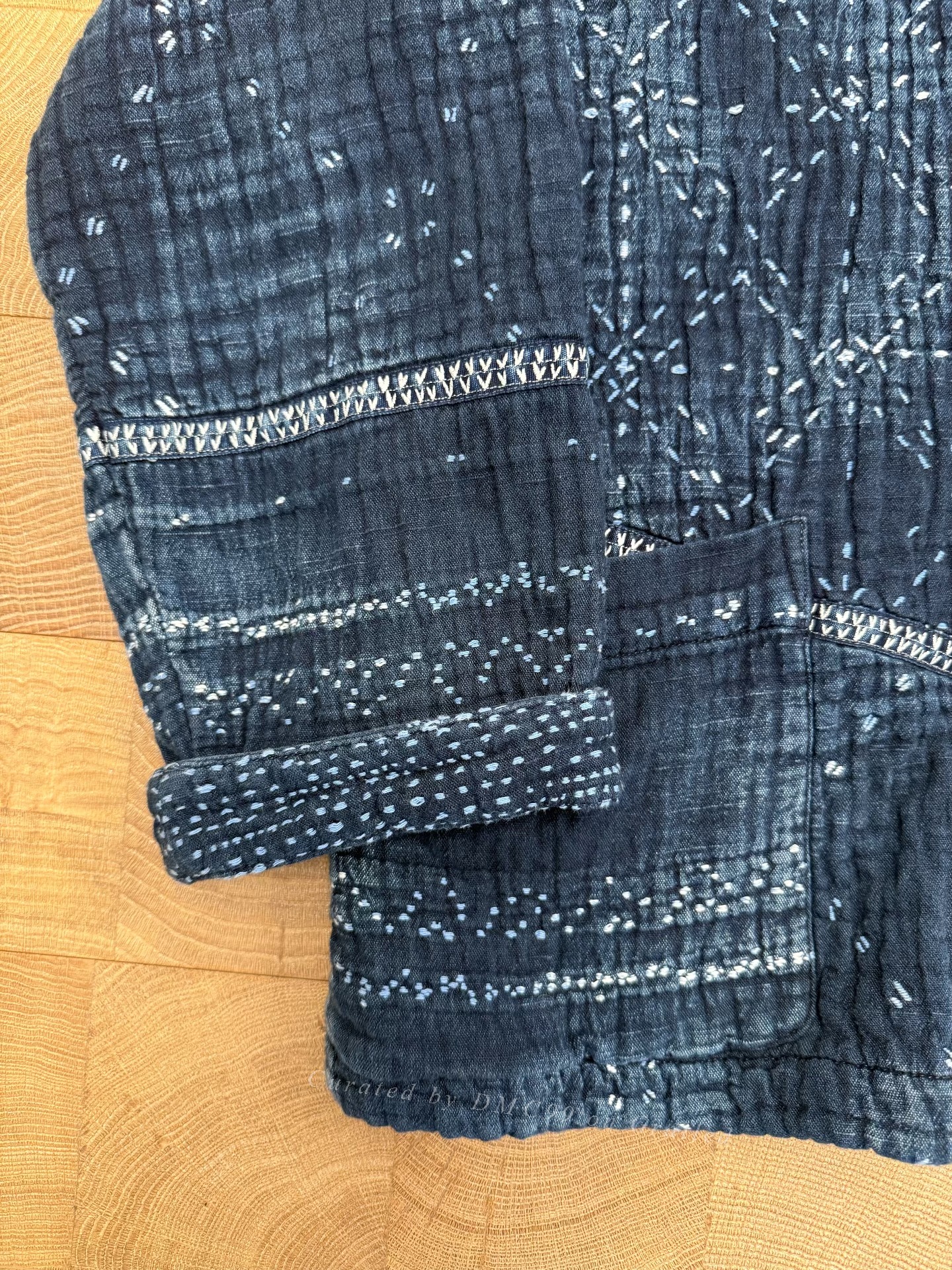PorterClassic Starry Sashiko Patchwork Jacket — detail