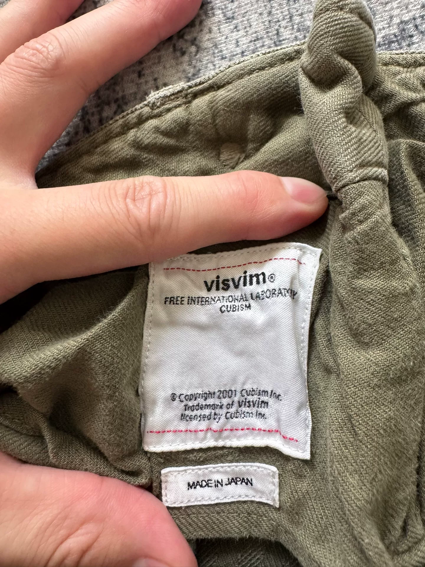 VISVIM 18SS VETERANS PANTS CRASH — label