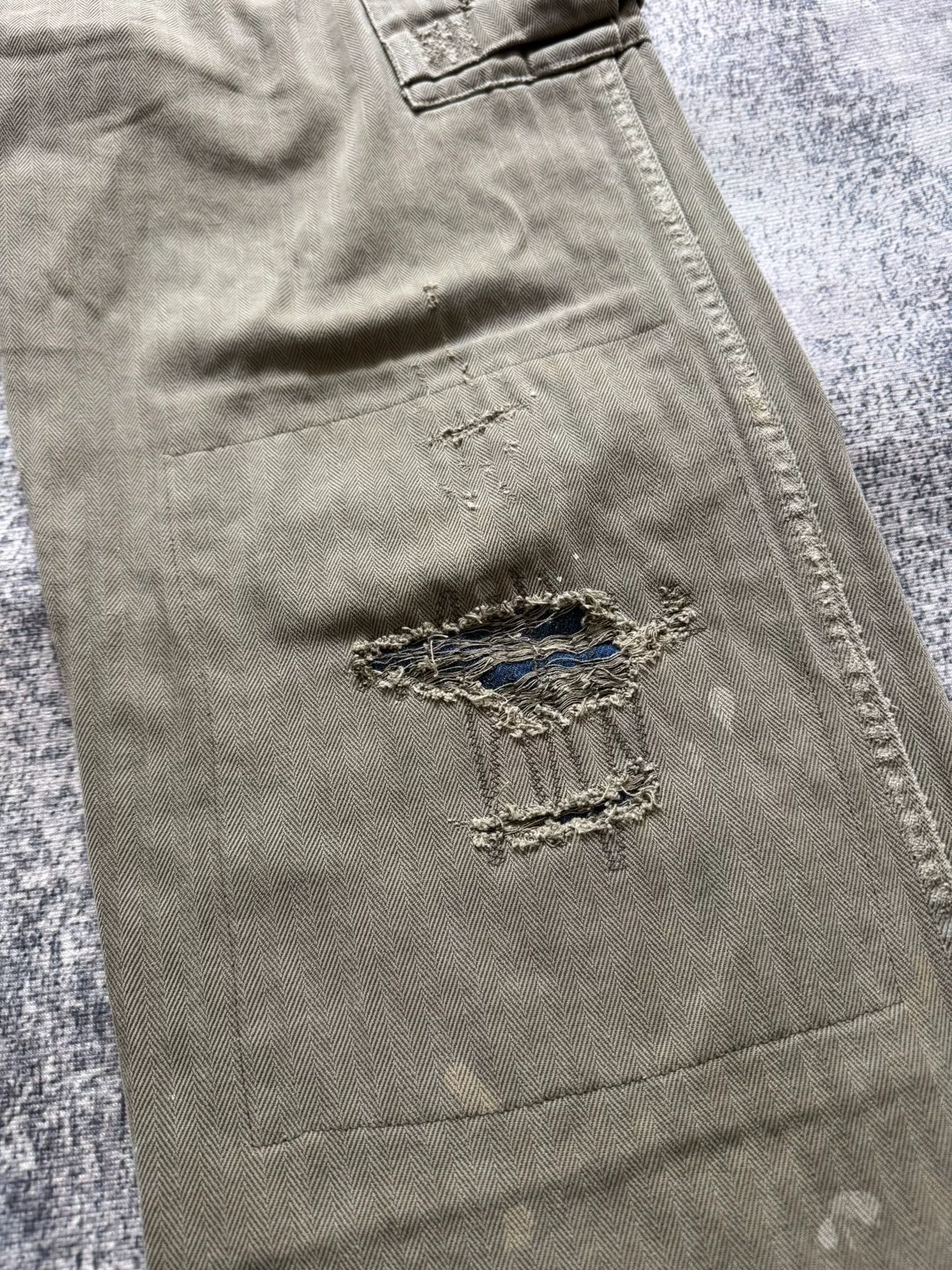 VISVIM 18SS VETERANS PANTS CRASH — front
