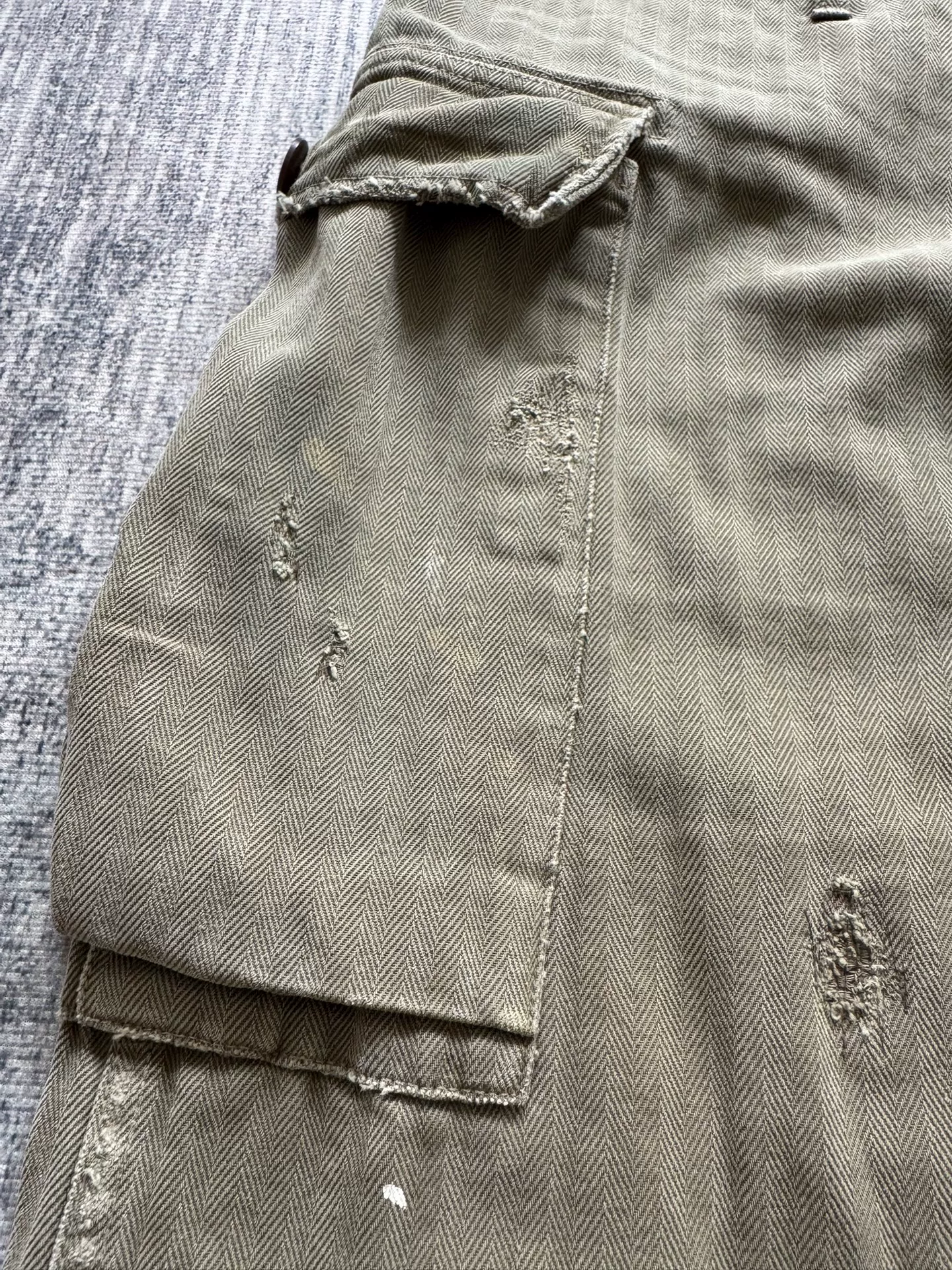 VISVIM 18SS VETERANS PANTS CRASH — detail