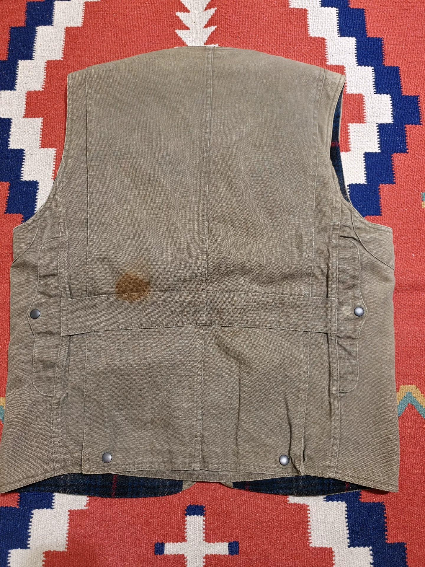 Vintage Polo Ralph Lauren Khaki Wool Vest — front