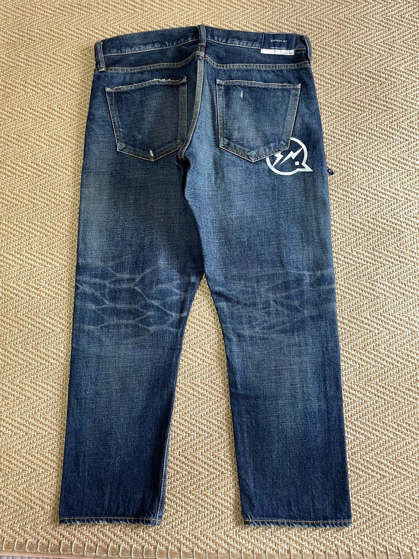 Vanquish Fragment Distressed Lightning Washed Jeans — front
