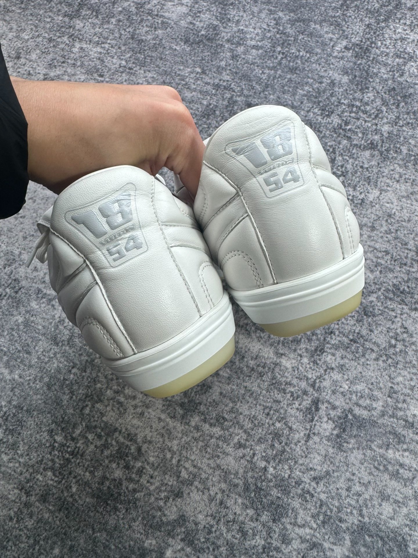 Louis Vuitton White Soccer Shoes — label