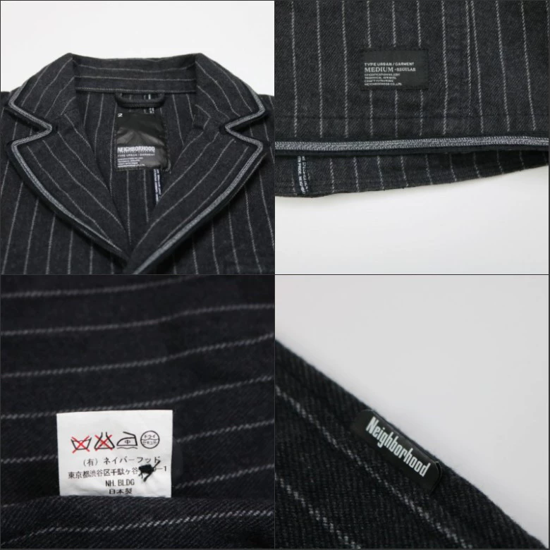 NEIGHBORHOOD NUMBERS PINSTRIPE JKT — label