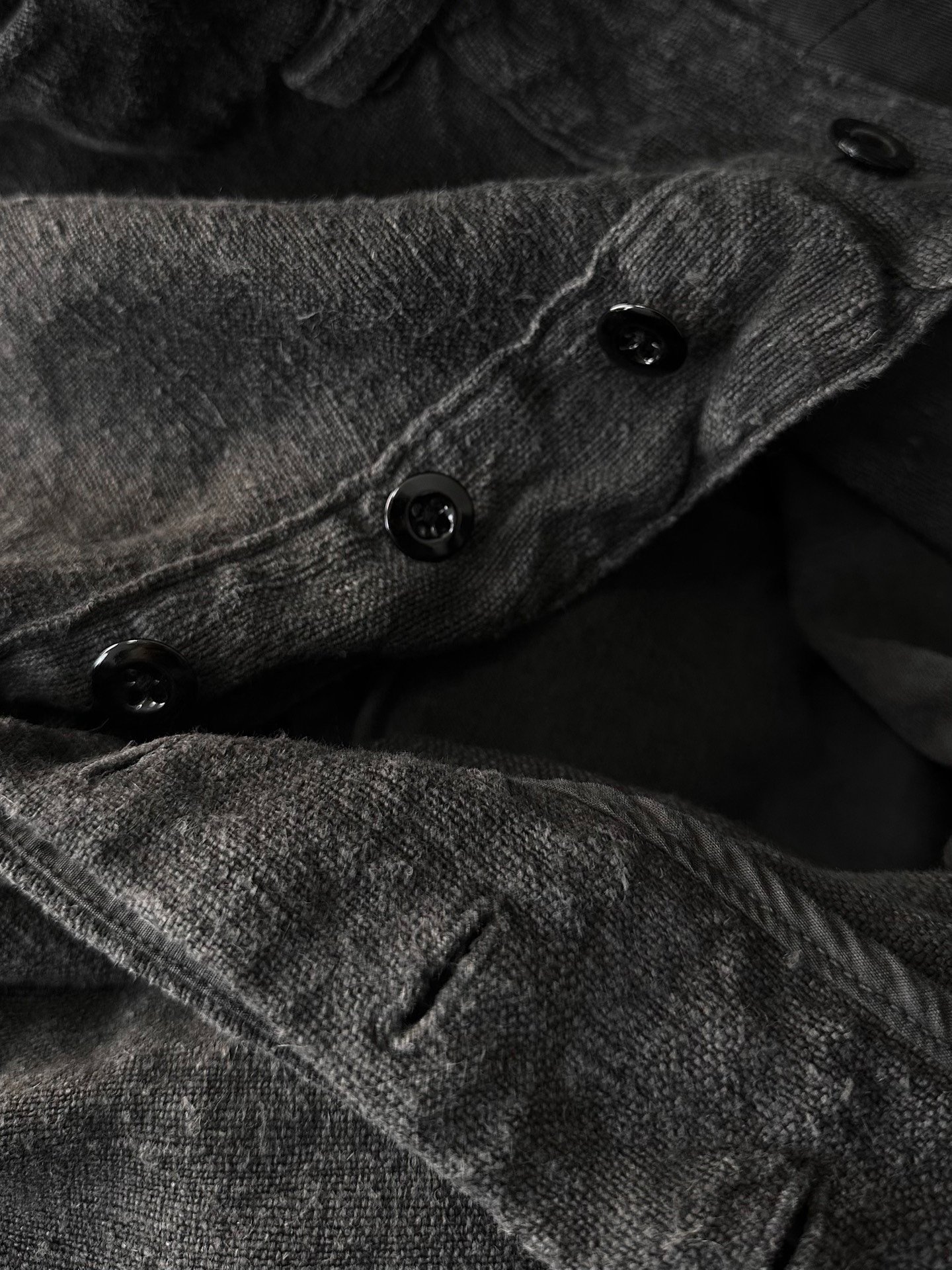 Andrew Driftwood Ink-Dyed Antique Linen Pants — label