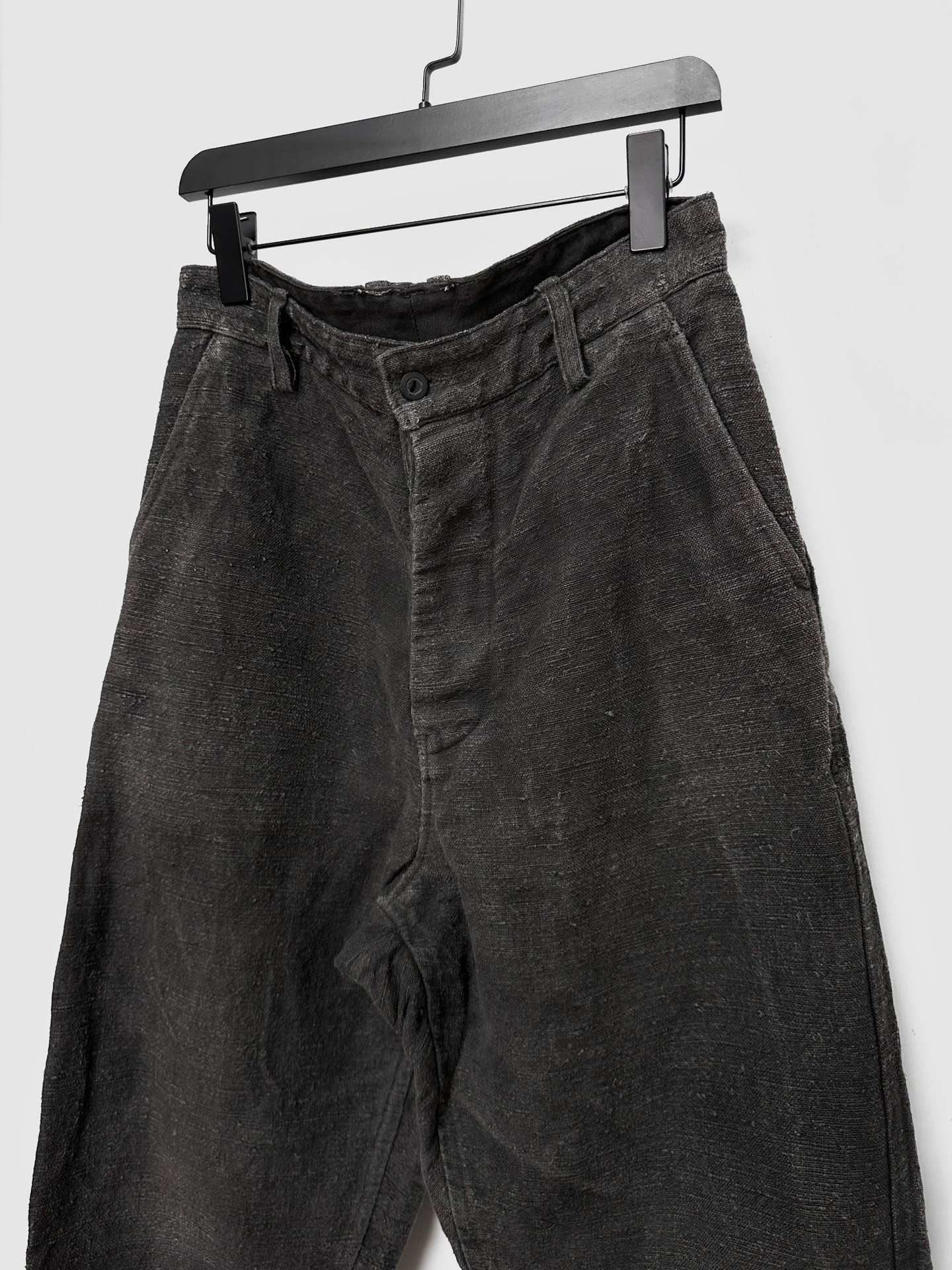 Andrew Driftwood Ink-Dyed Antique Linen Pants — back